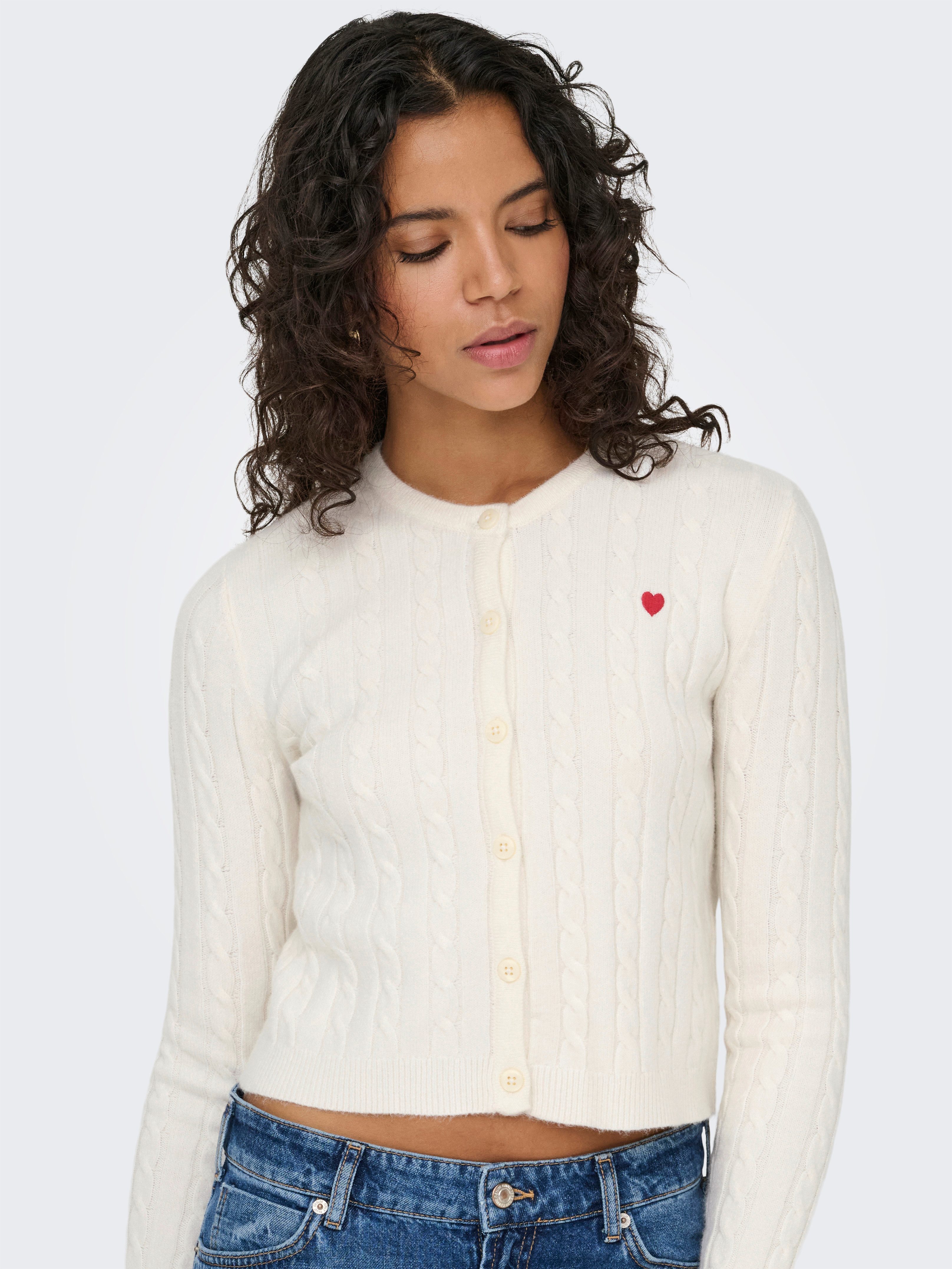 ONLY Strickjacke ONLKATIA LS CABLE BUTTON CARDIGAN CC KNT