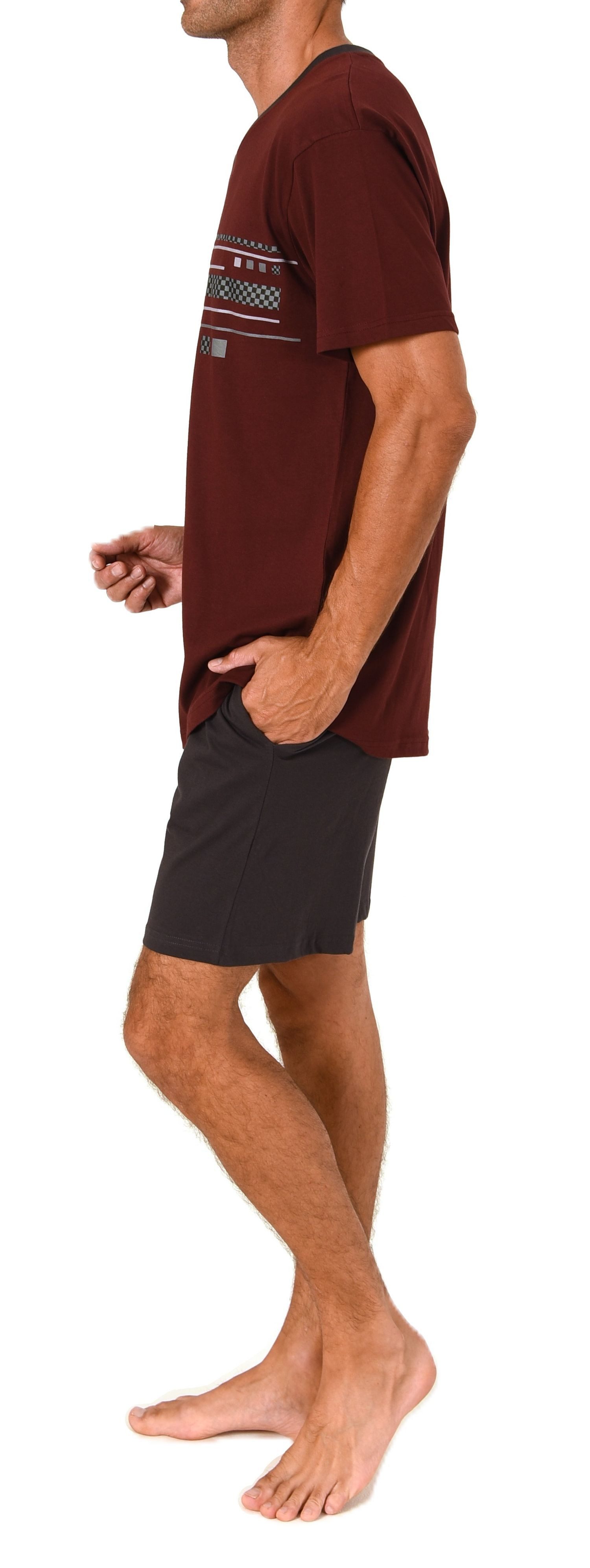 Normann Pyjama Normann Herren Schlafanzug Shorty mit Frontprint - auch in Übergröße – Bild 4 von 5