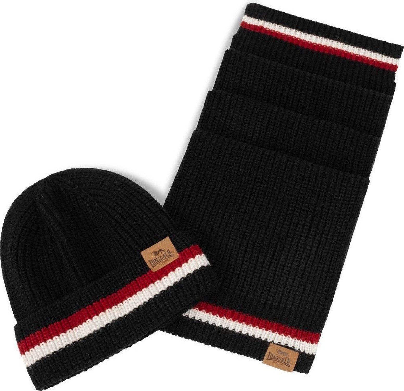 Lonsdale Strickmütze Butleigh Unisex Schal und Mütze Set