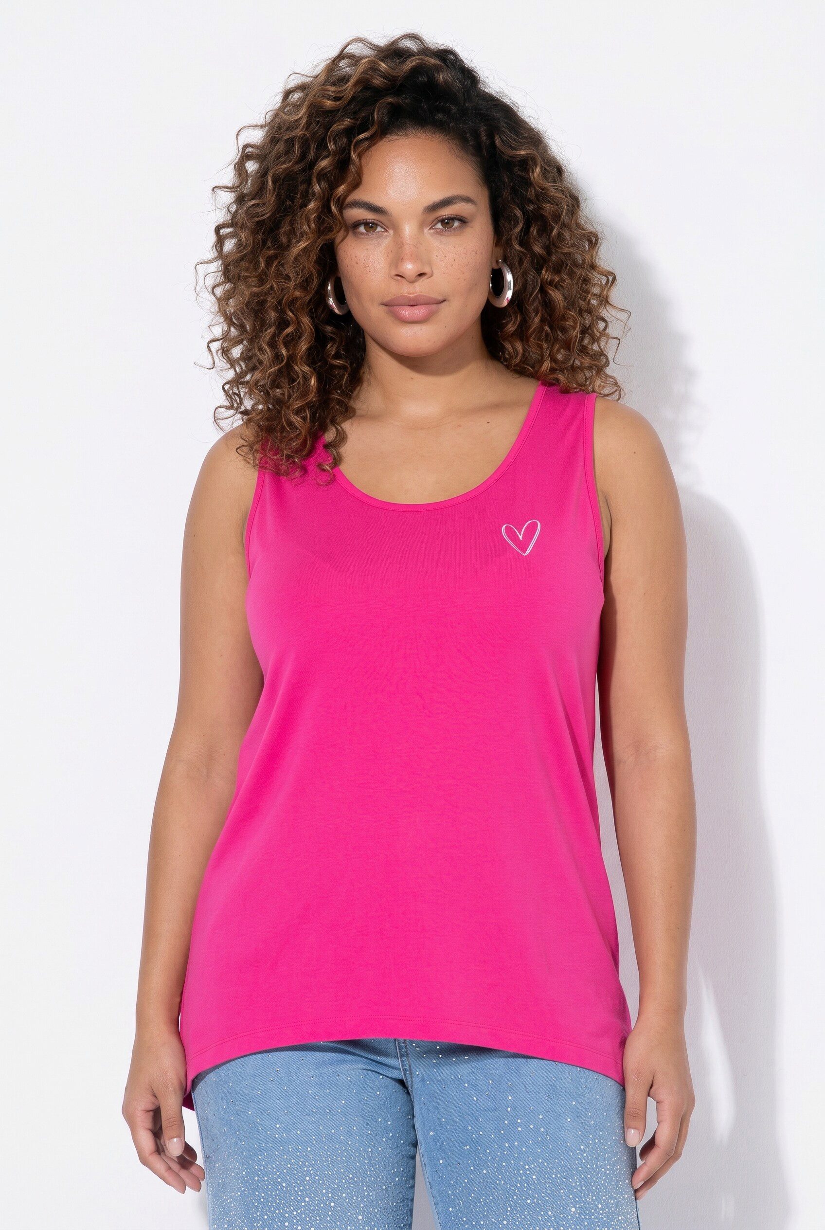 Angel of Style Longtop Longtop A-Linie Herz-Stickerei