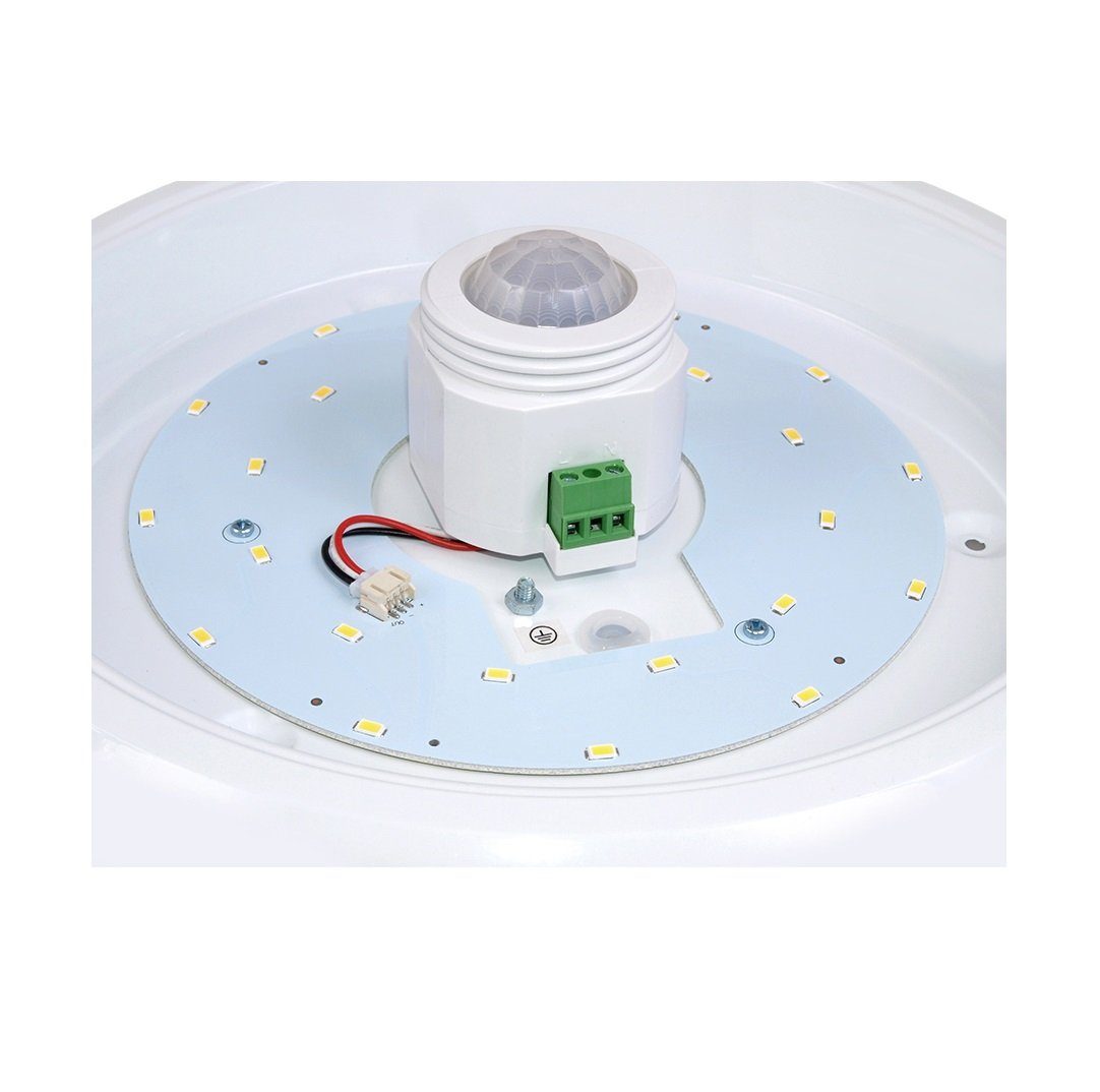Deckenleuchte LED Infrarot-Deckenleuchte 12 W LED ACU, Weiß mit Bewegungsmelder MCE131 Maclean