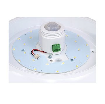 Maclean LED Deckenleuchte MCE131 ACU, Infrarot-Deckenleuchte mit Bewegungsmelder Weiß LED 12 W