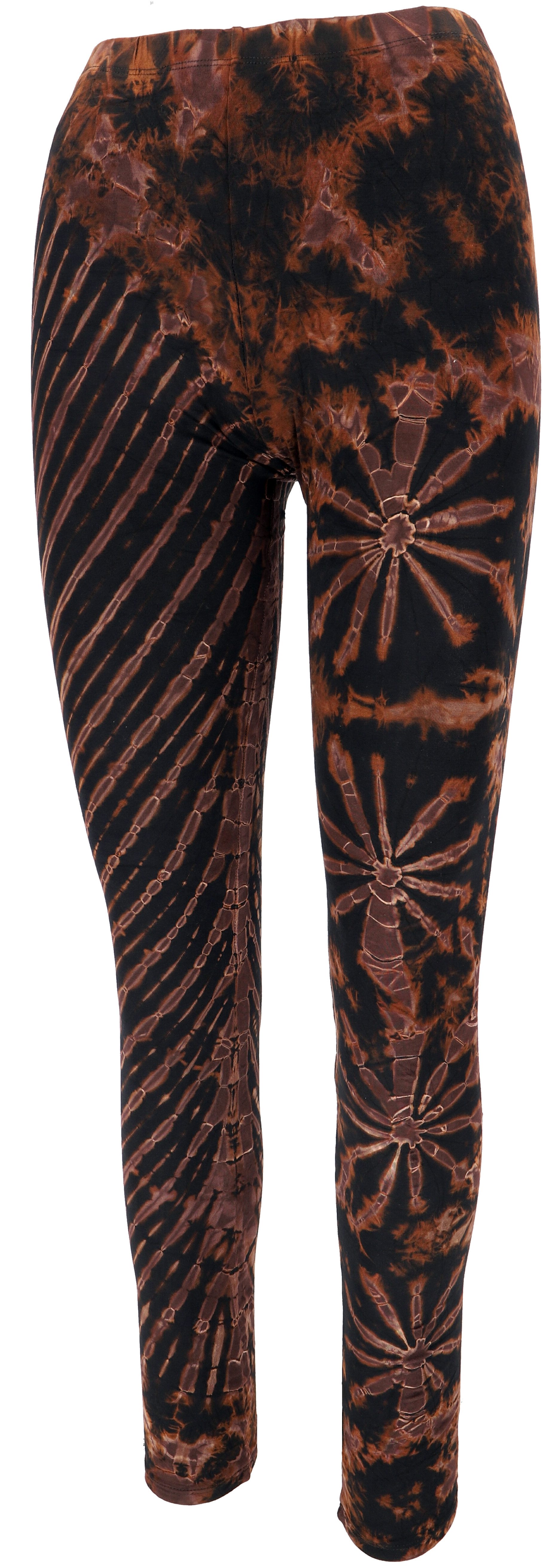 Guru-Shop Hose & Shorts Unikat Batik Damen Leggings, Stretch Hose für.. alternative Bekleidung