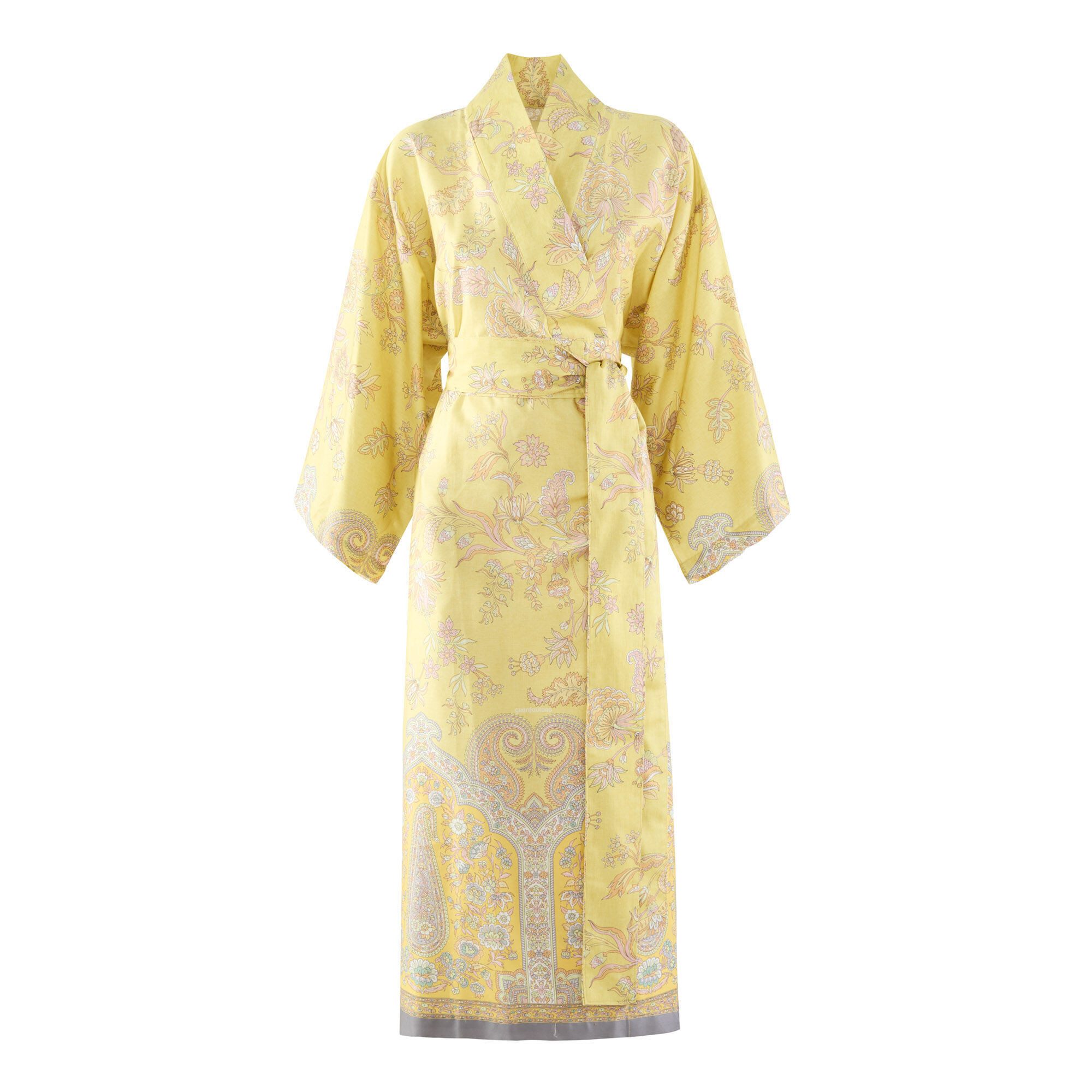 Bassetti Kimono IND ROSES, lang, Baumwolle, Gürtel, aus hochwertigem Baumwo günstig online kaufen