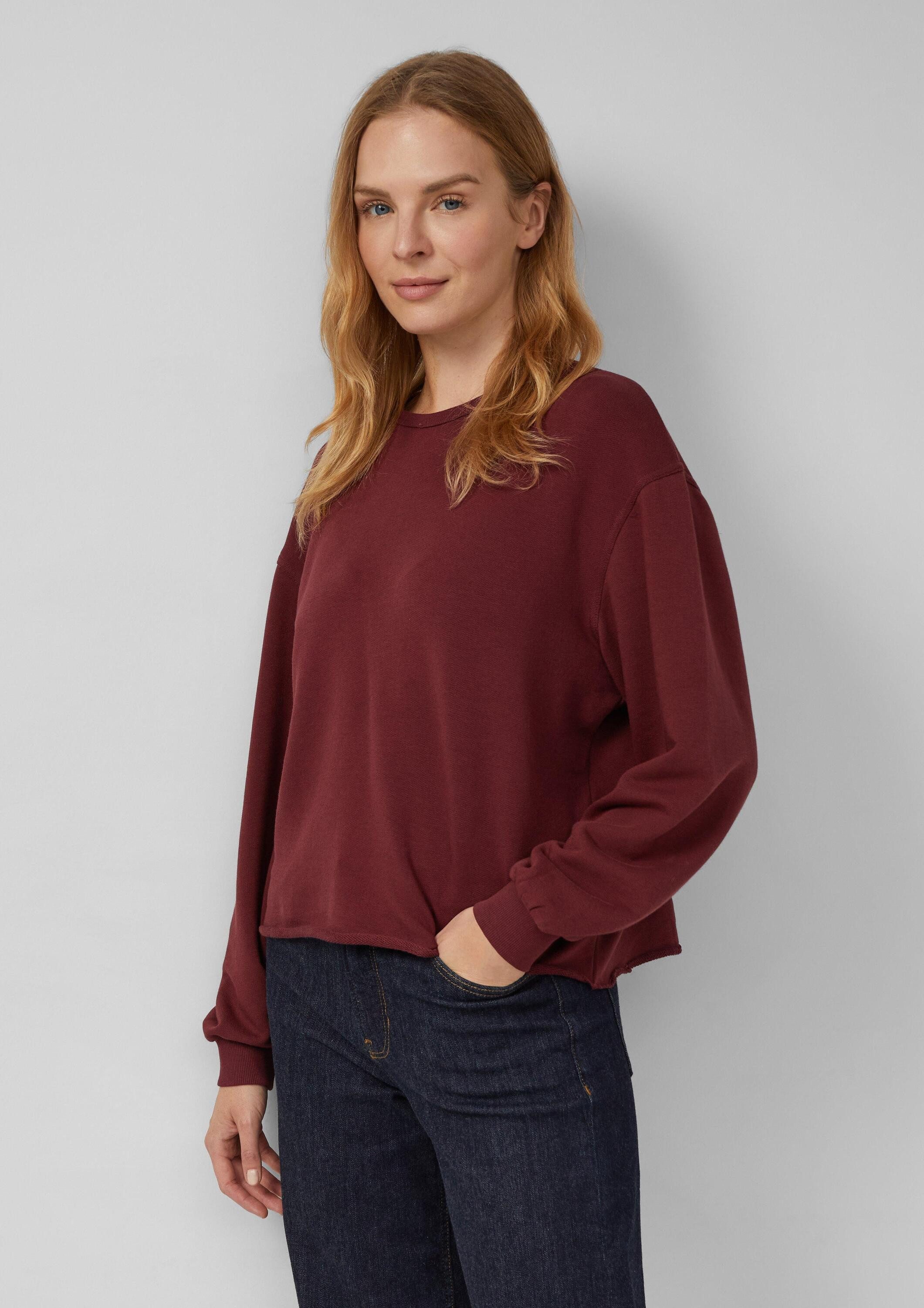 s.Oliver Sweatshirt Sweatshirt Verkürztes Sweatshirt mit günstig online kaufen