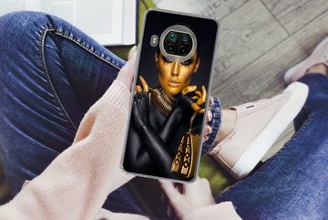 MuchoWow Handyhülle Make-up - Tasche - Gold - Luxus - Frau, Phone Case, Handyhülle Xiaomi Mi 10T Lite, Silikon, Schutzhülle