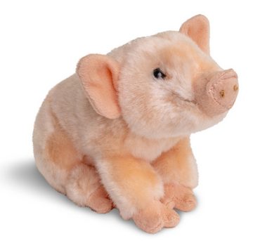 Uni-Toys Kuscheltier Ferkel, sitzend - 20 cm - Plüsch-Schwein, Schweinchen - Plüschtier, zu 100 % recyceltes Füllmaterial