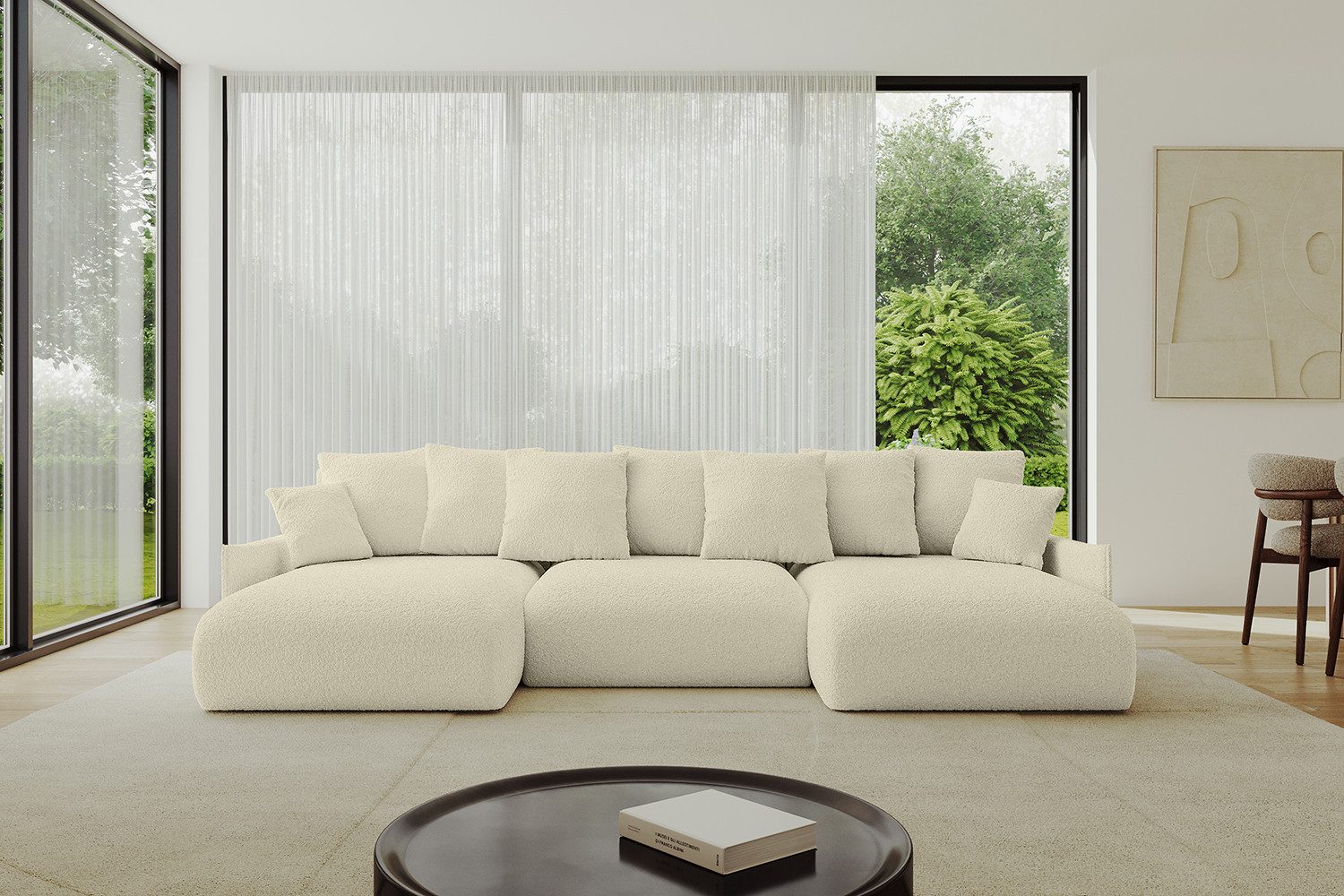 ALTDECOR Wohnlandschaft ONESK-U-v1, Couch mit Schlaffunktion, Wohnzimmer - Ecksofa, Corner Sofa Bett Eckcouch Couch U-Form Schlafcouch Ausziehbar