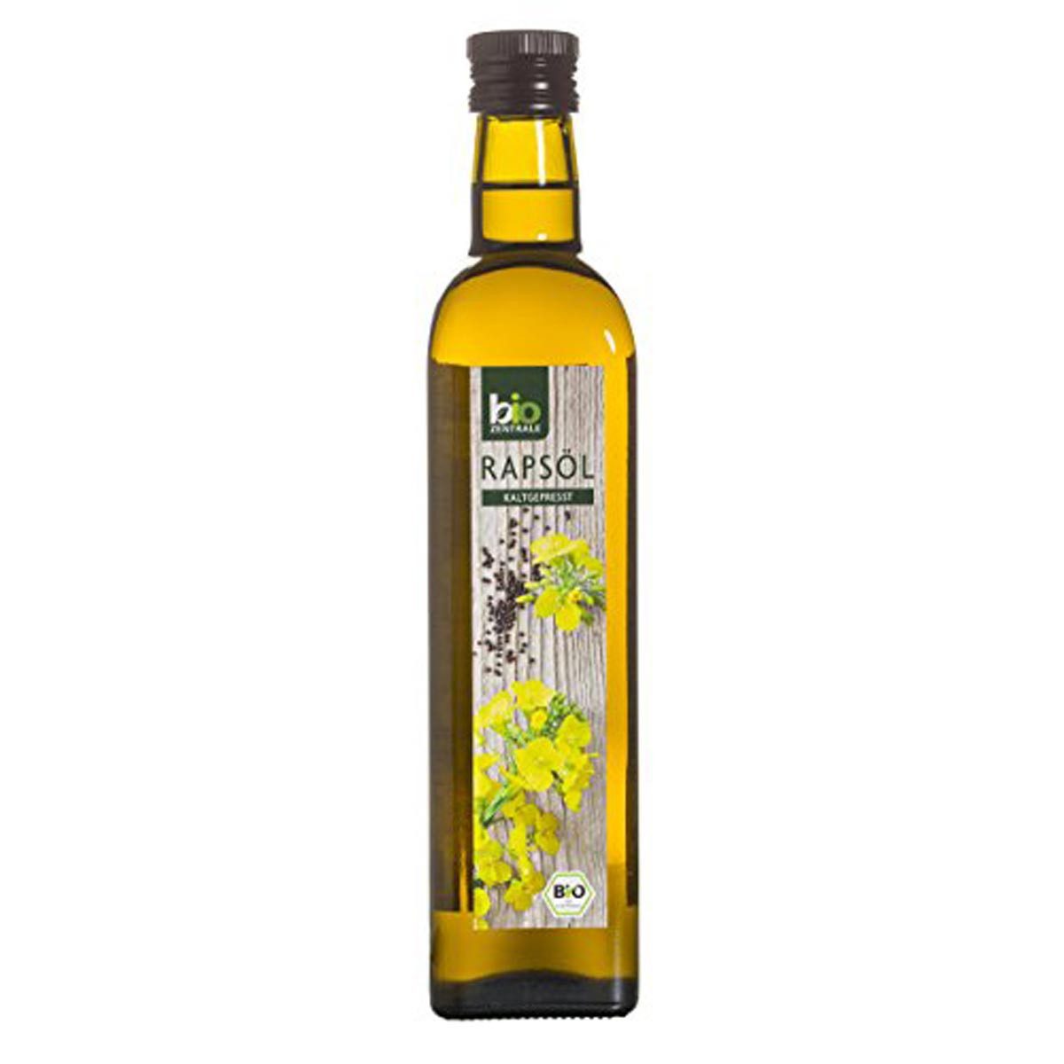 Biozentrale Speiseöl, biozentrale Rapsöl mit schonender Kaltpressung Flasche 500ml