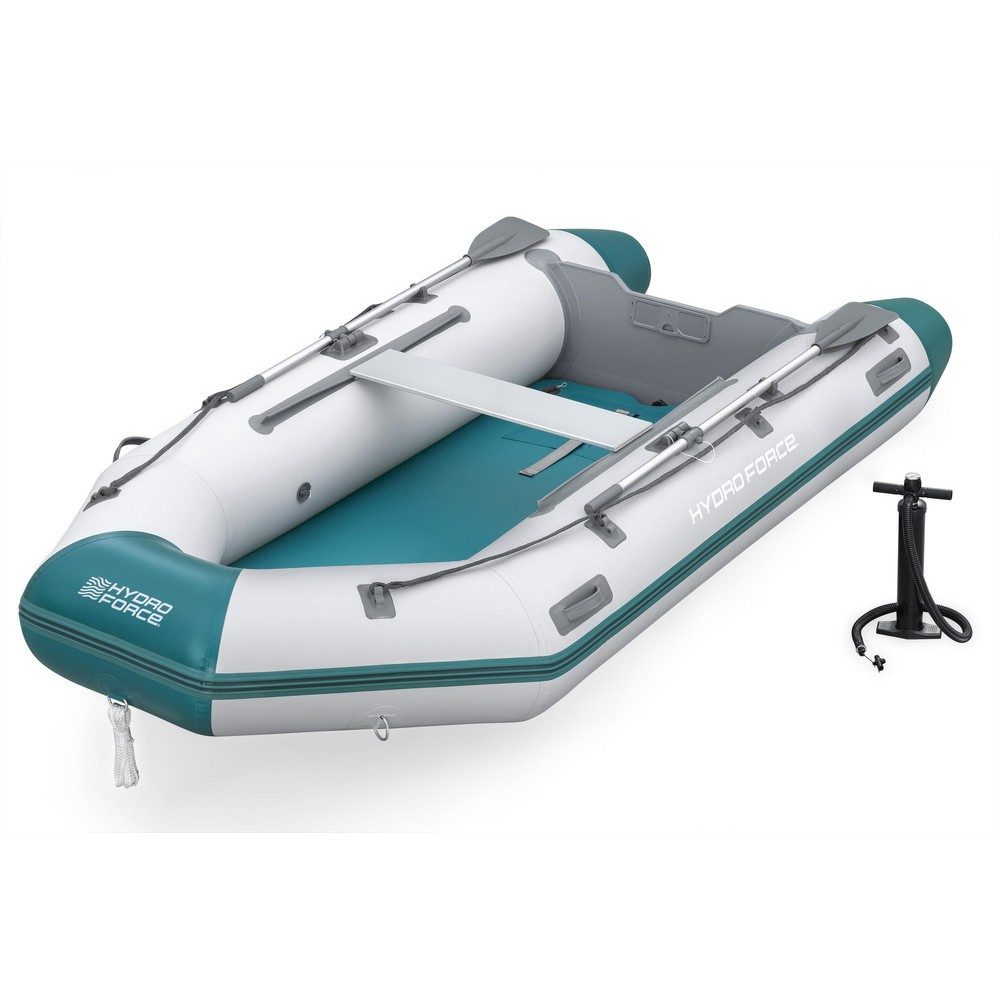 BESTWAY Schlauchboot Ruderboot Angelboot Sportboot, (Spar-Set, 1-St., 330 x 162 x 44 cm robust), 4 Personen, 640 kg, 3 Luftkammern, Motorhalterung