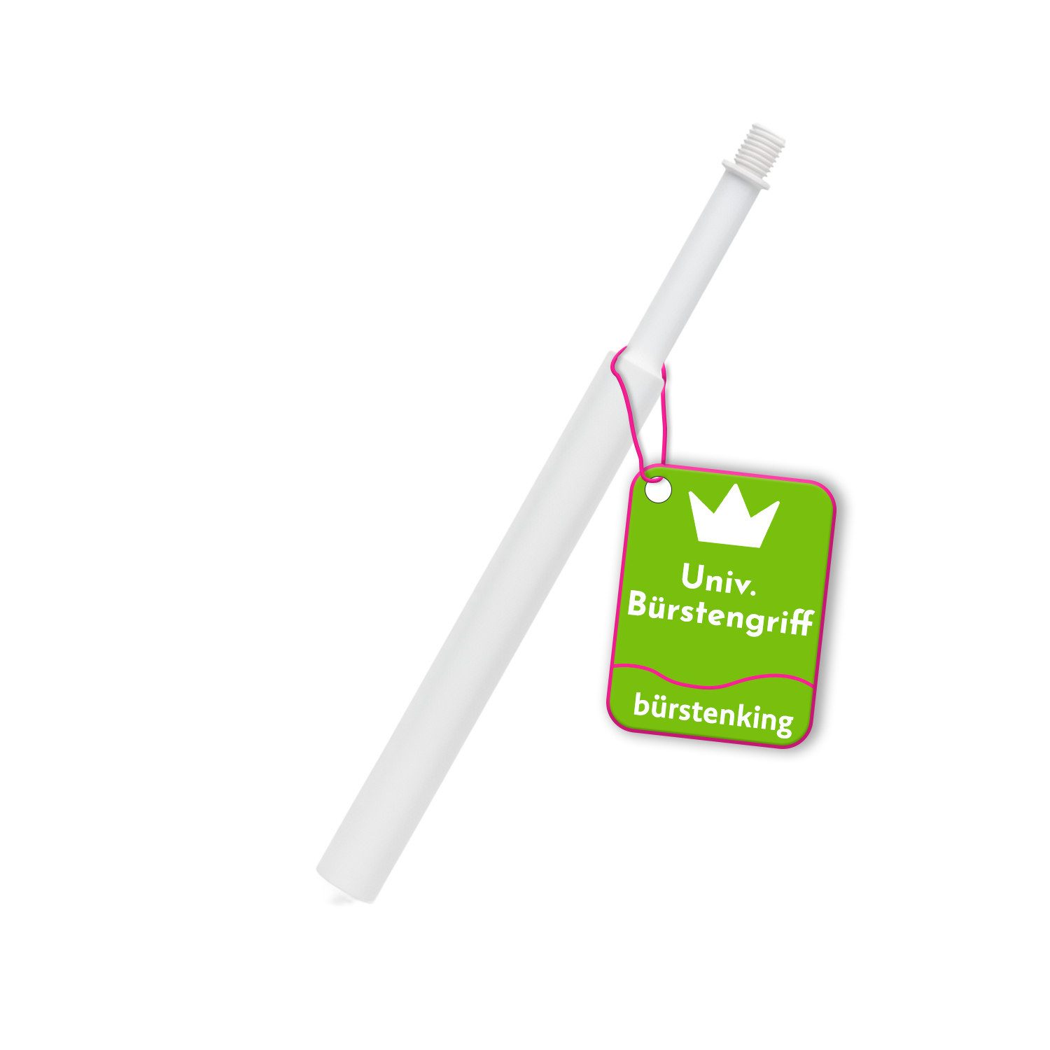 Bürstenking WC-Reinigungsbürste WC-Bürstengriff - Kunststoff 260 mm mit M12 Gewinde, Verschiedene WC-Garnituren, passend für Verschiedene WC-Garnituren