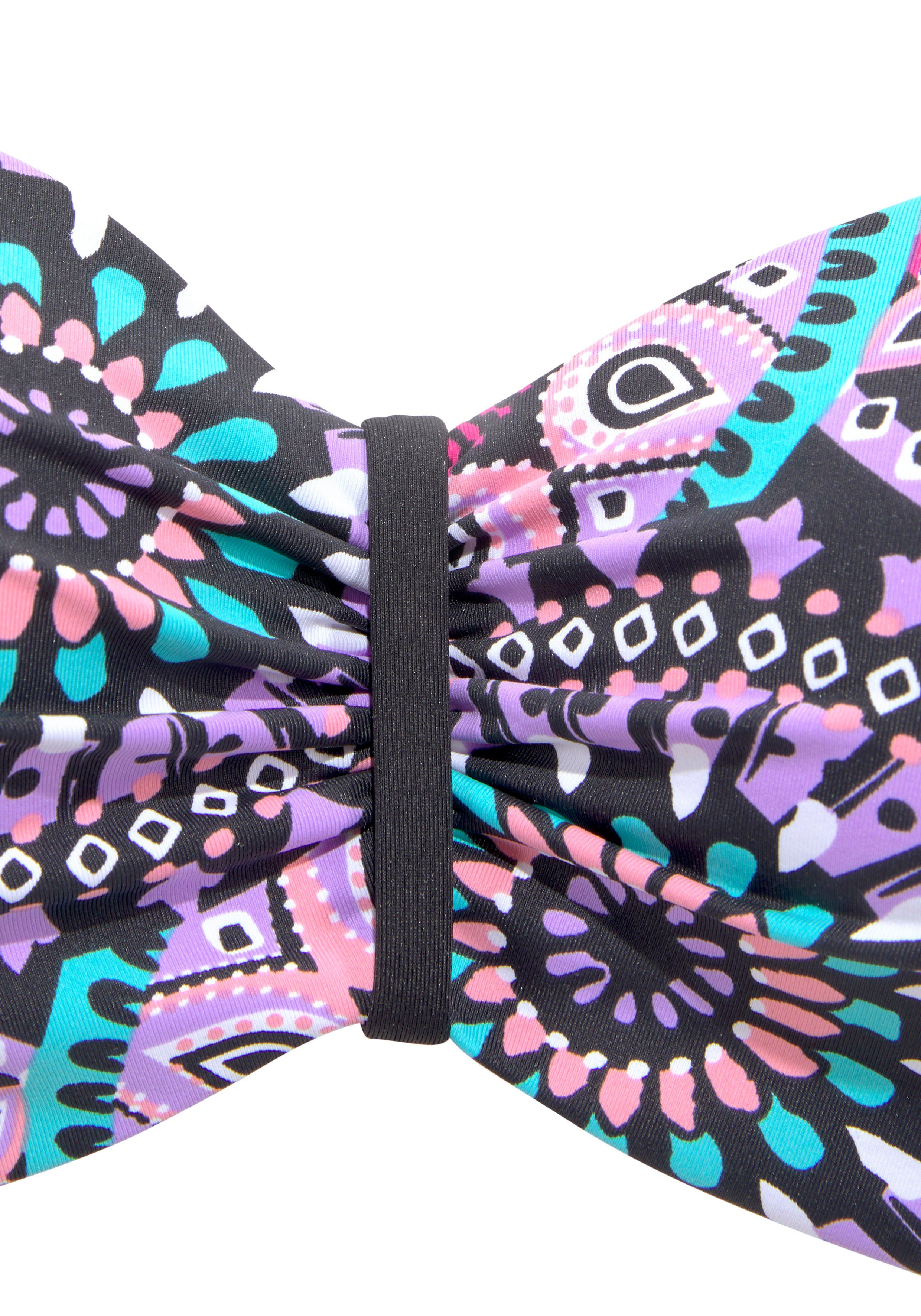 LASCANA Bügel-Bandeau-Bikini mit kontrastfarbigen Details