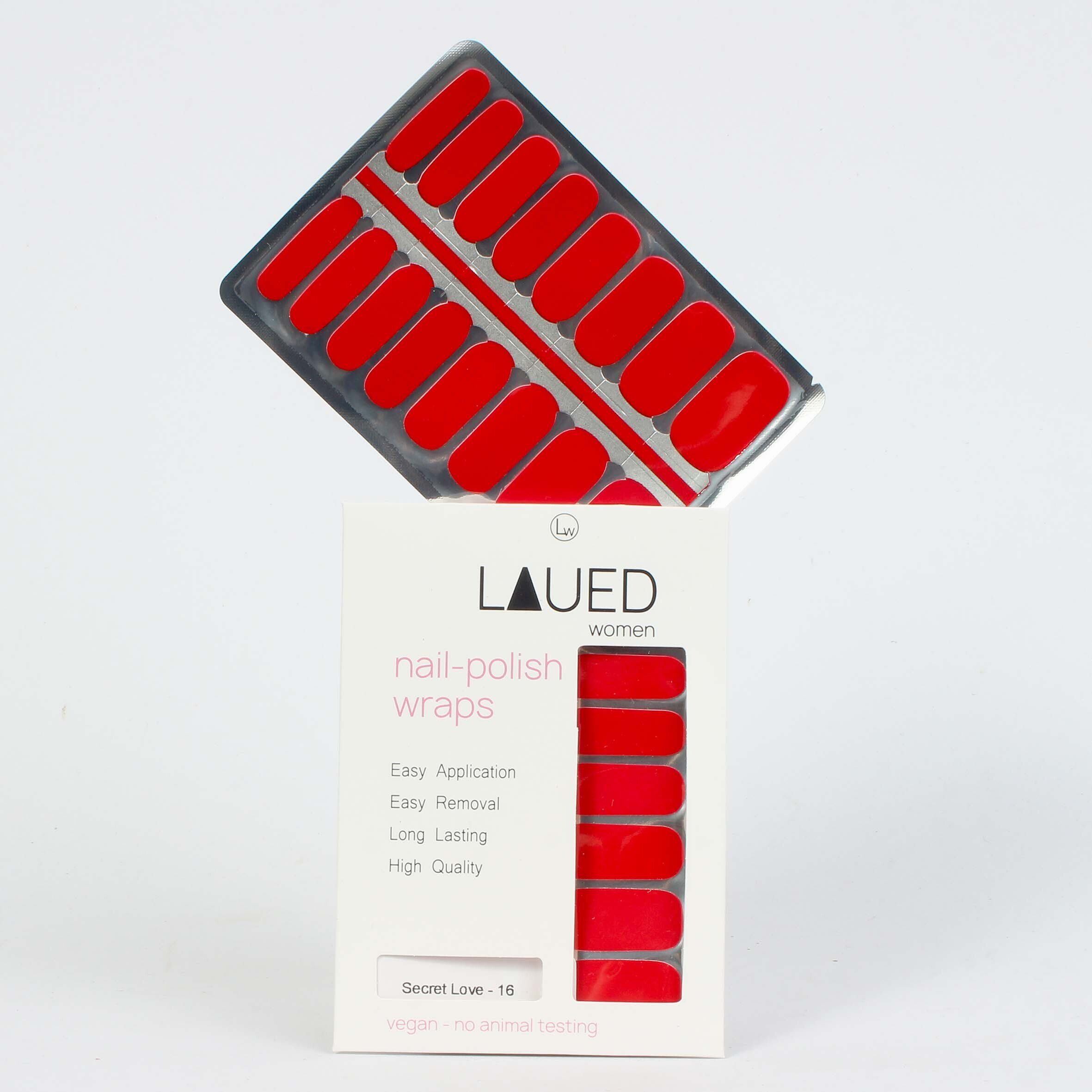 LAUED Nagellack solid aus red, zertifizierter SEDEX) Love (SGS / Material Secret (FSC) Produktion und