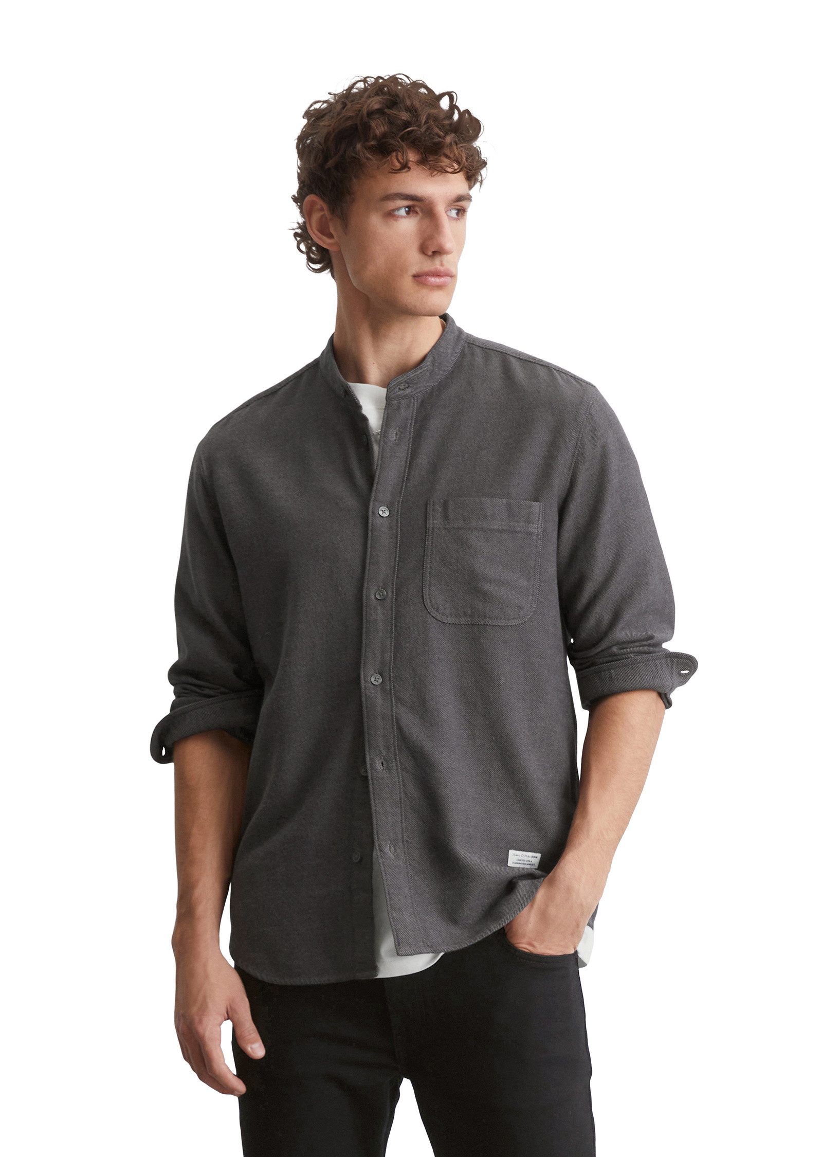 Langarmhemd aus weichem Bio-Baumwoll-Twill