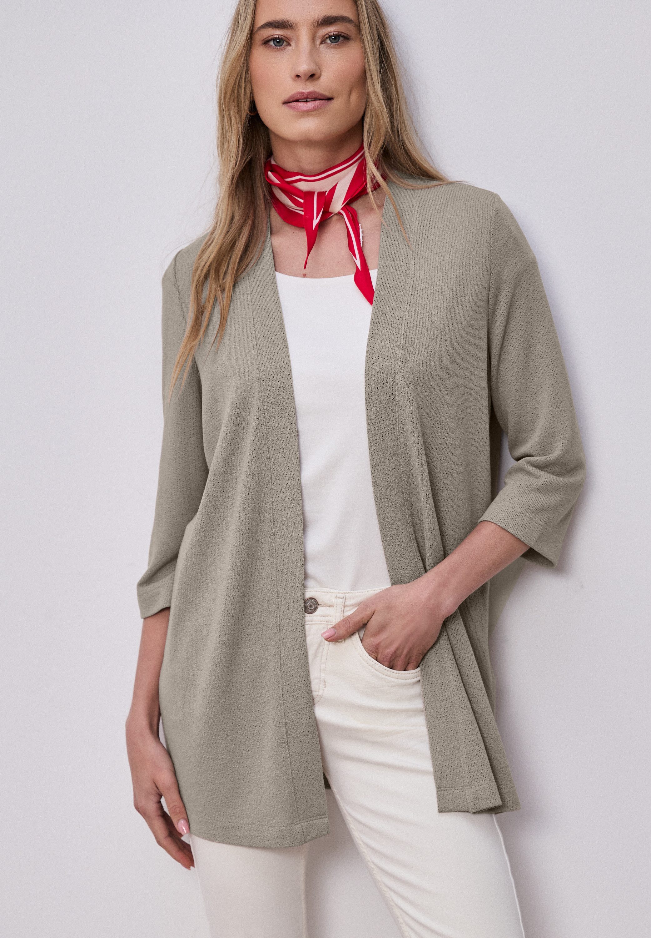STREET ONE Cardigan mit Materialmix