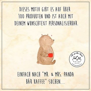 Mr. & Mrs. Panda Glas Bär Kaffee - Transparent - Geschenk, Teddy, Bären, Spülmaschinenfeste, Premium Glas, Hochwertige Lasergravur