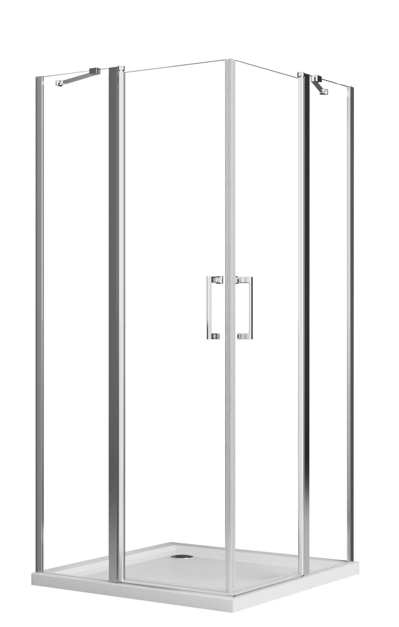 Boromal Eckdusche Eckeinstieg Duschkabine 75x75 cm 6mm ESG Schwingtür Duschtür Dusche, BxT: 75x75 cm, Einscheibensicherheitsglas, 6 mm ESG-Sicherheitsglas mit Nanobeschichtung
