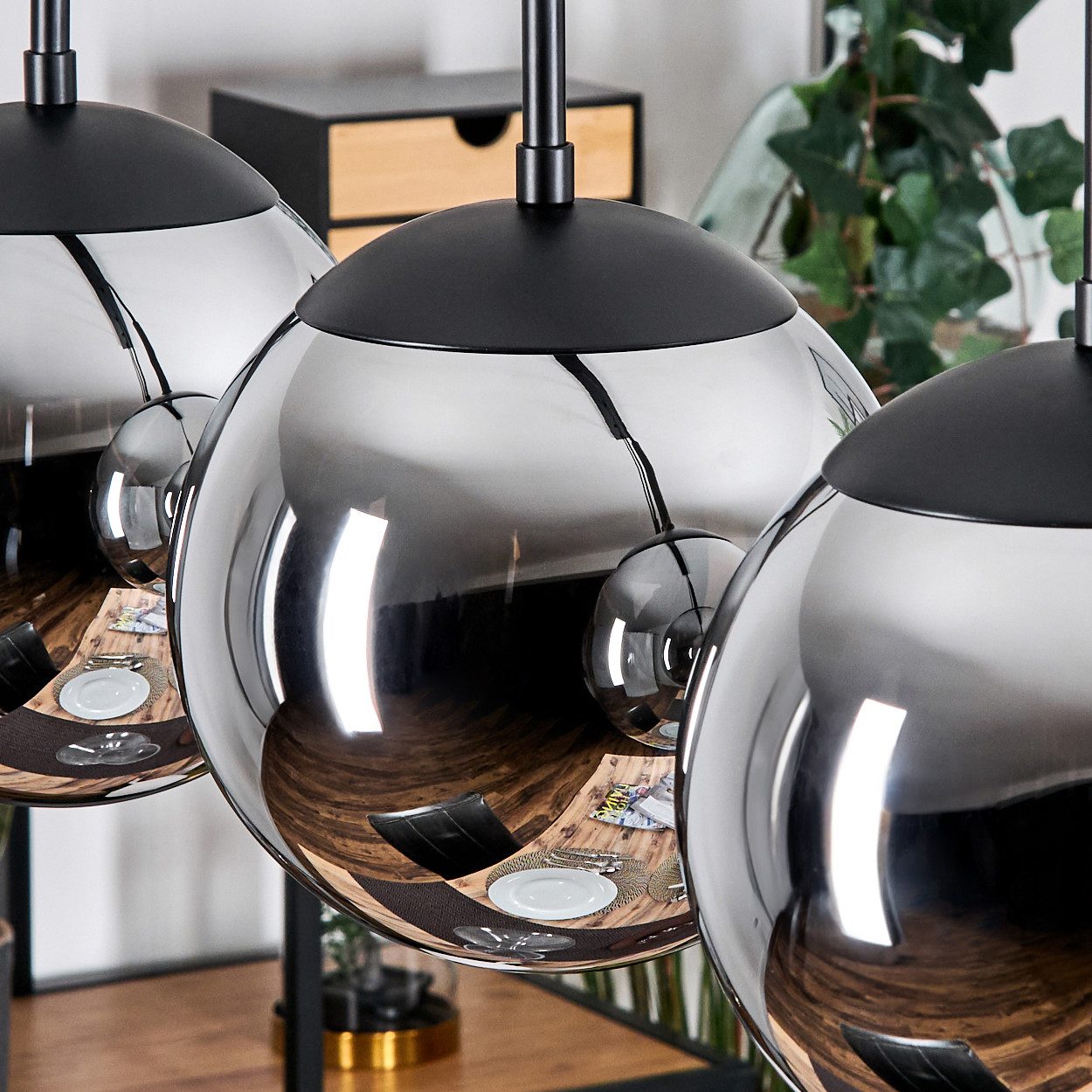 hofstein Hängeleuchte Hängelampe aus Metall/Glas in günstig online kaufen
