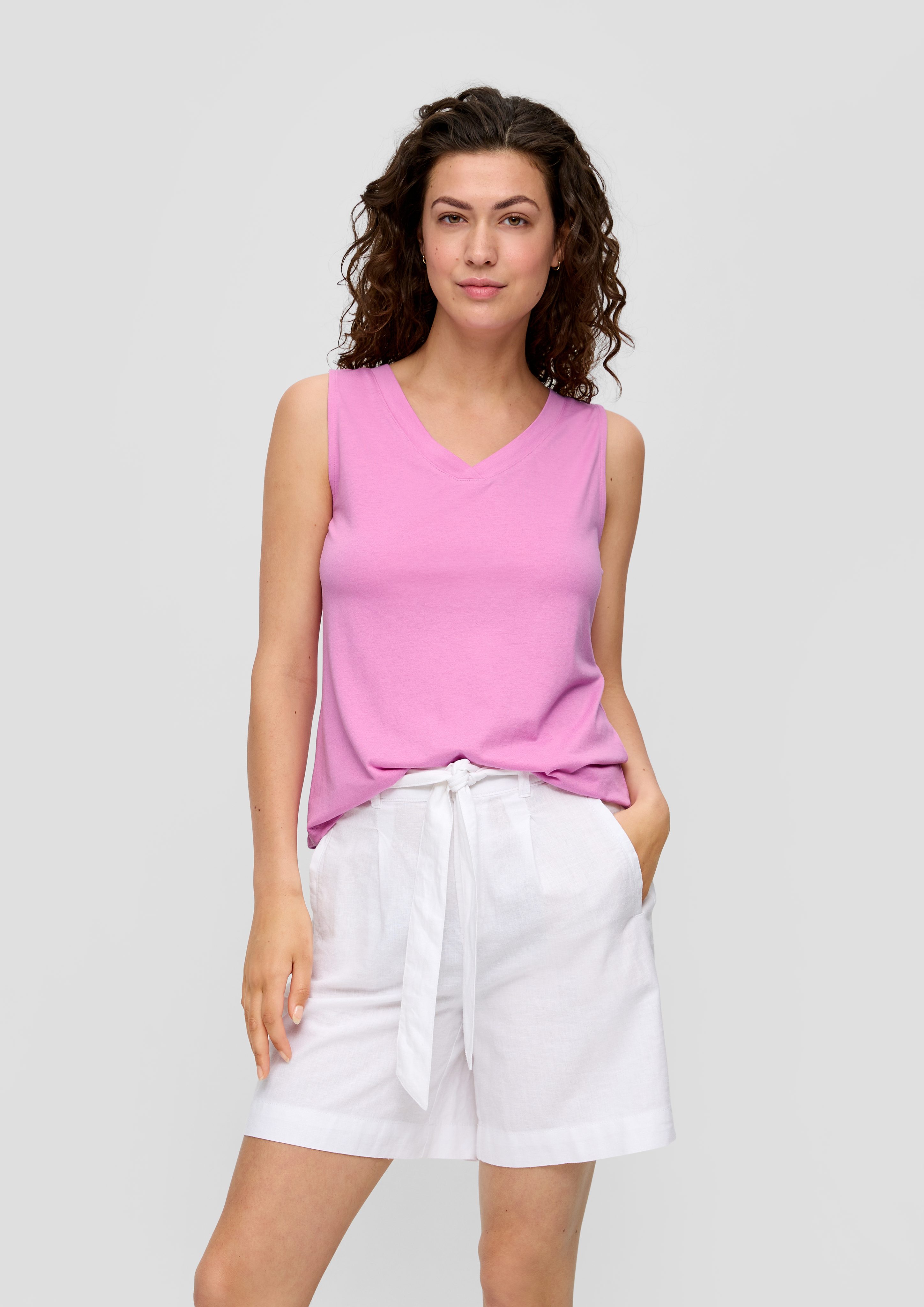 s.Oliver Shirttop Top mit V-Ausschnitt und günstig online kaufen