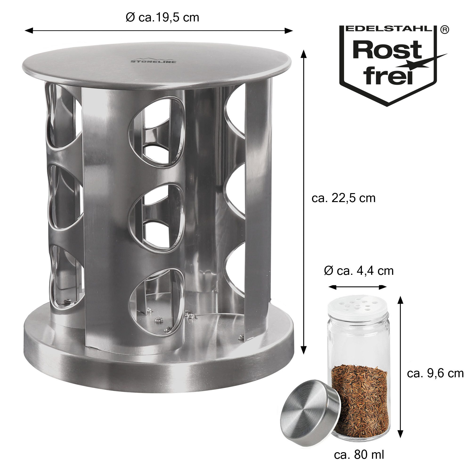 STONELINE Gewürzregal, 1-tlg., individuell befüllbar, Karussell 360 ° drehb günstig online kaufen