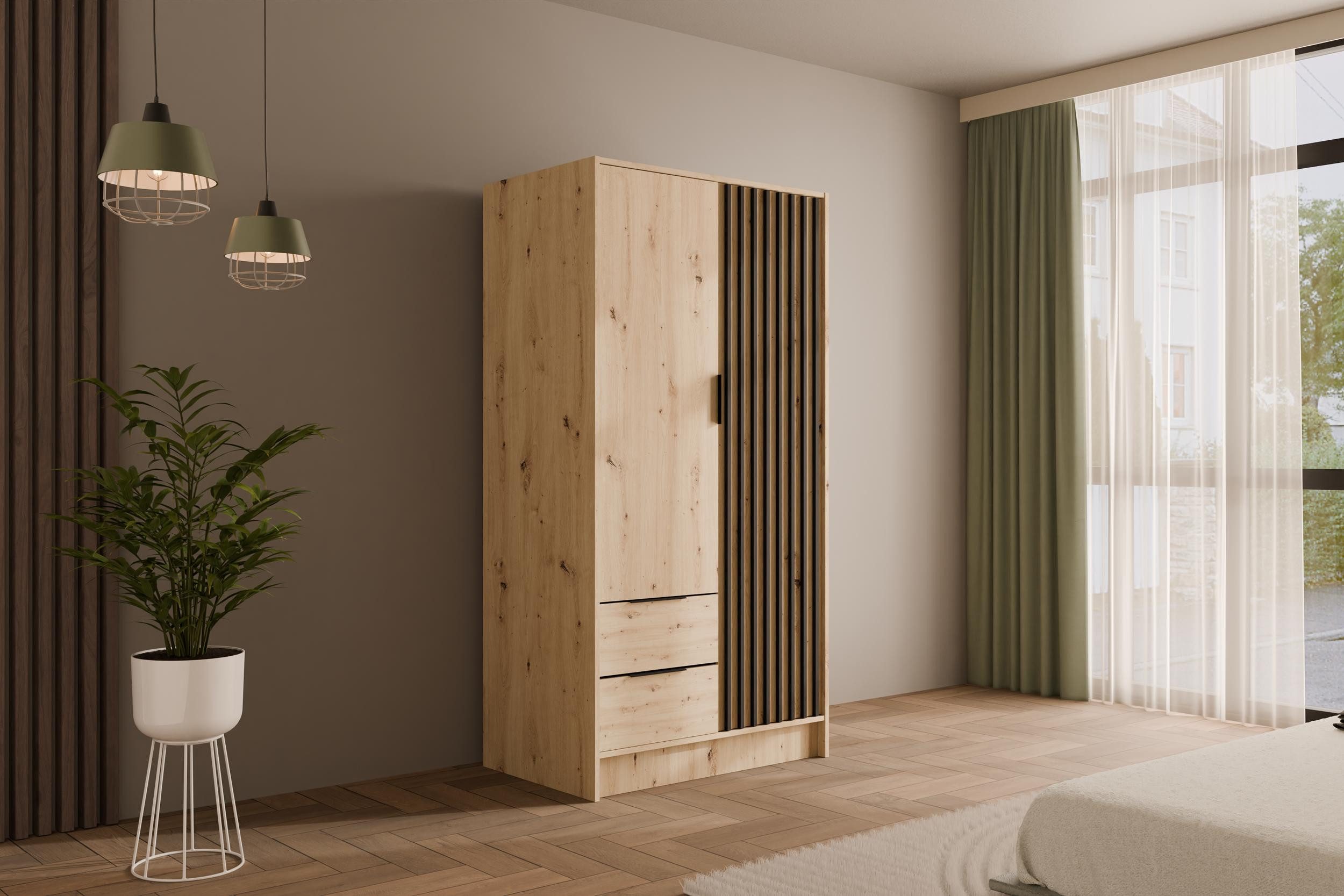 ALTDECOR Drehtürenschrank NELIA (Kleiderschrank Garderobenschrank mit viel günstig online kaufen