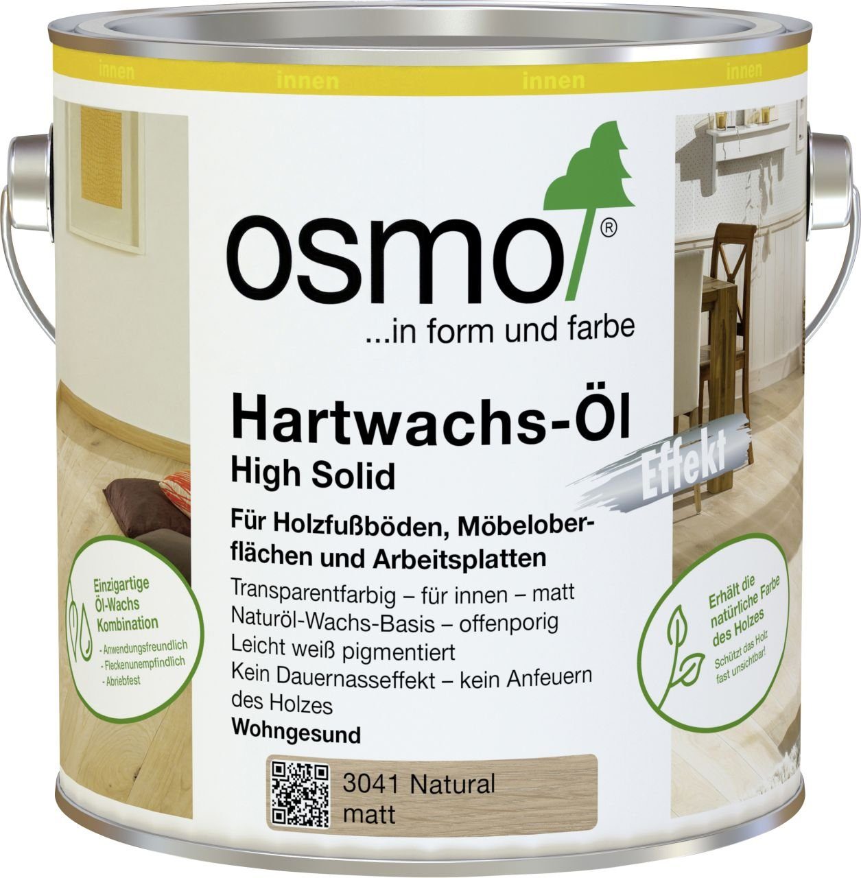 Osmo Hartholzöl Osmo Hartwachs-Öl Effekt Natural 750 ml