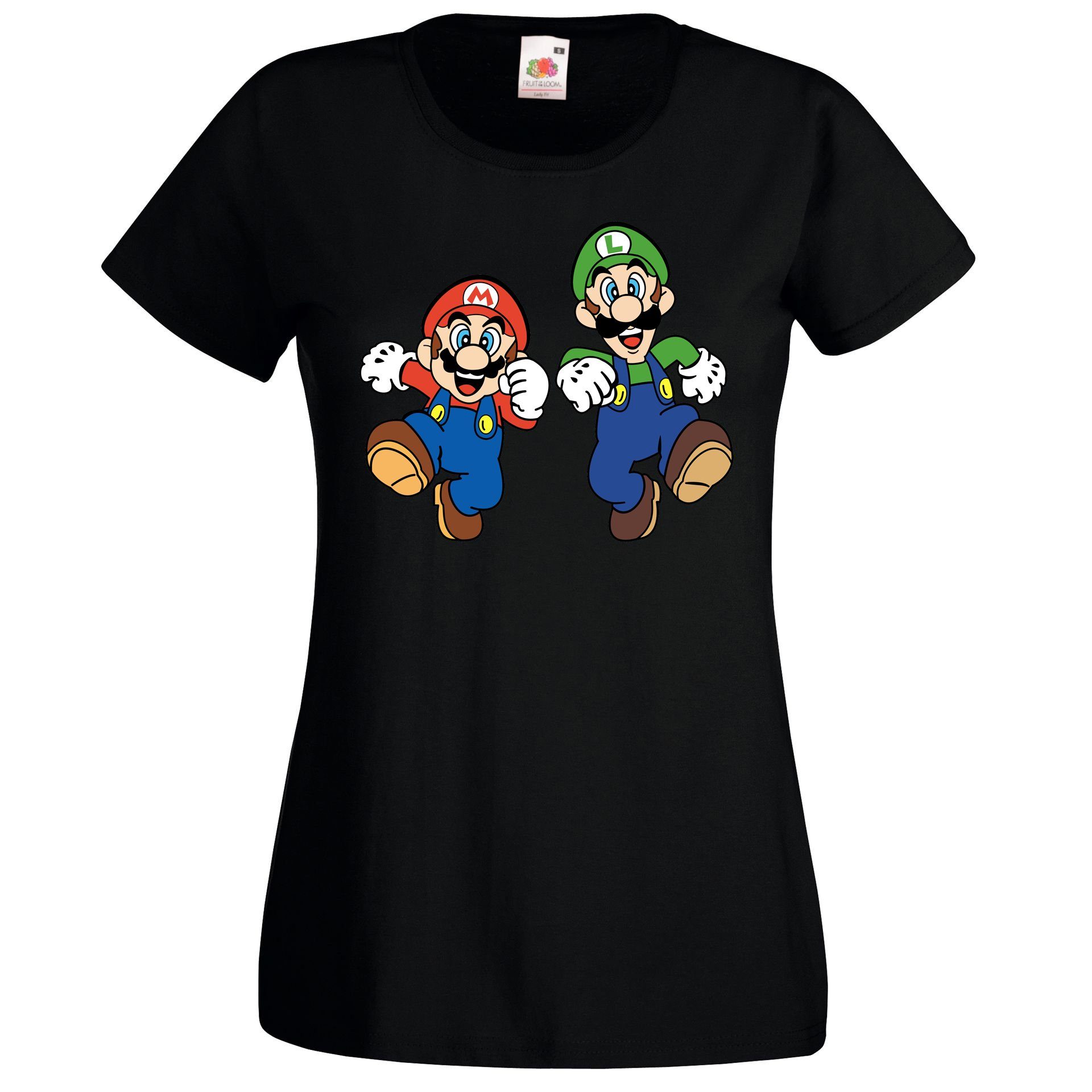 Youth Designz T-Shirt Mario & Luigi Damen T-Shirt mit modischem Frontprint günstig online kaufen