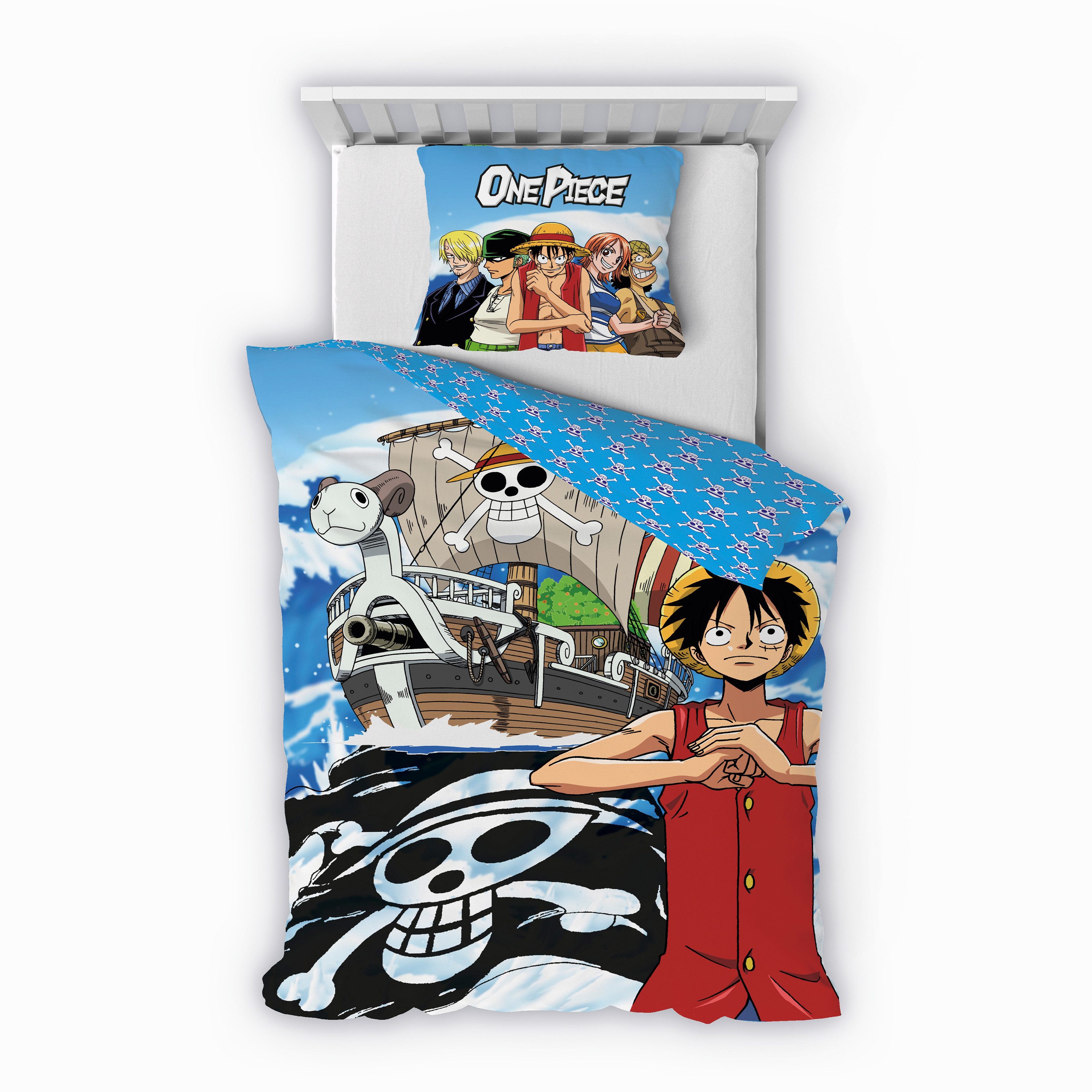 Träumschön Jugendbettwäsche Kinderbettwäsche Premium Set aus Baumwolle 135x200 cm One Piece, Renforcé, 2 teilig, mit Reißverschluss, 100% Baumwolle, Lizenz-Bettwäsche