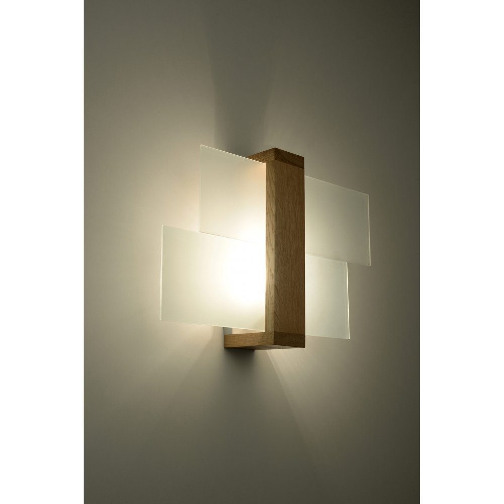 SOLLUX lighting Deckenleuchte Wandlampe FENIKS cm E27, ca. 30x12x30 Wandleuchte 1 Natural Holz, 1x