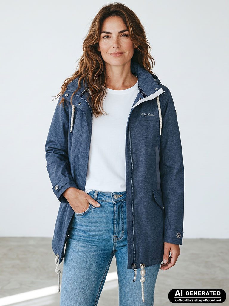 Dry Fashion Funktionsmantel Bansin Damen Regen-Mantel Bansin - Funktionsjacke Regenjacke wasserdicht