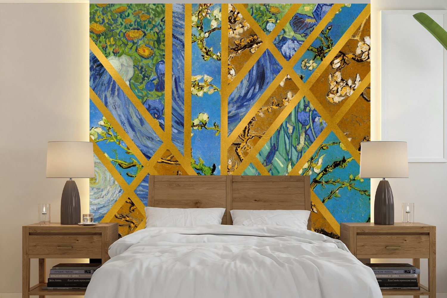 MuchoWow Fototapete Van Gogh - Alte Meister - Kunst, Matt, bedruckt, (4 St), Vliestapete für Wohnzimmer Schlafzimmer Küche, Fototapete