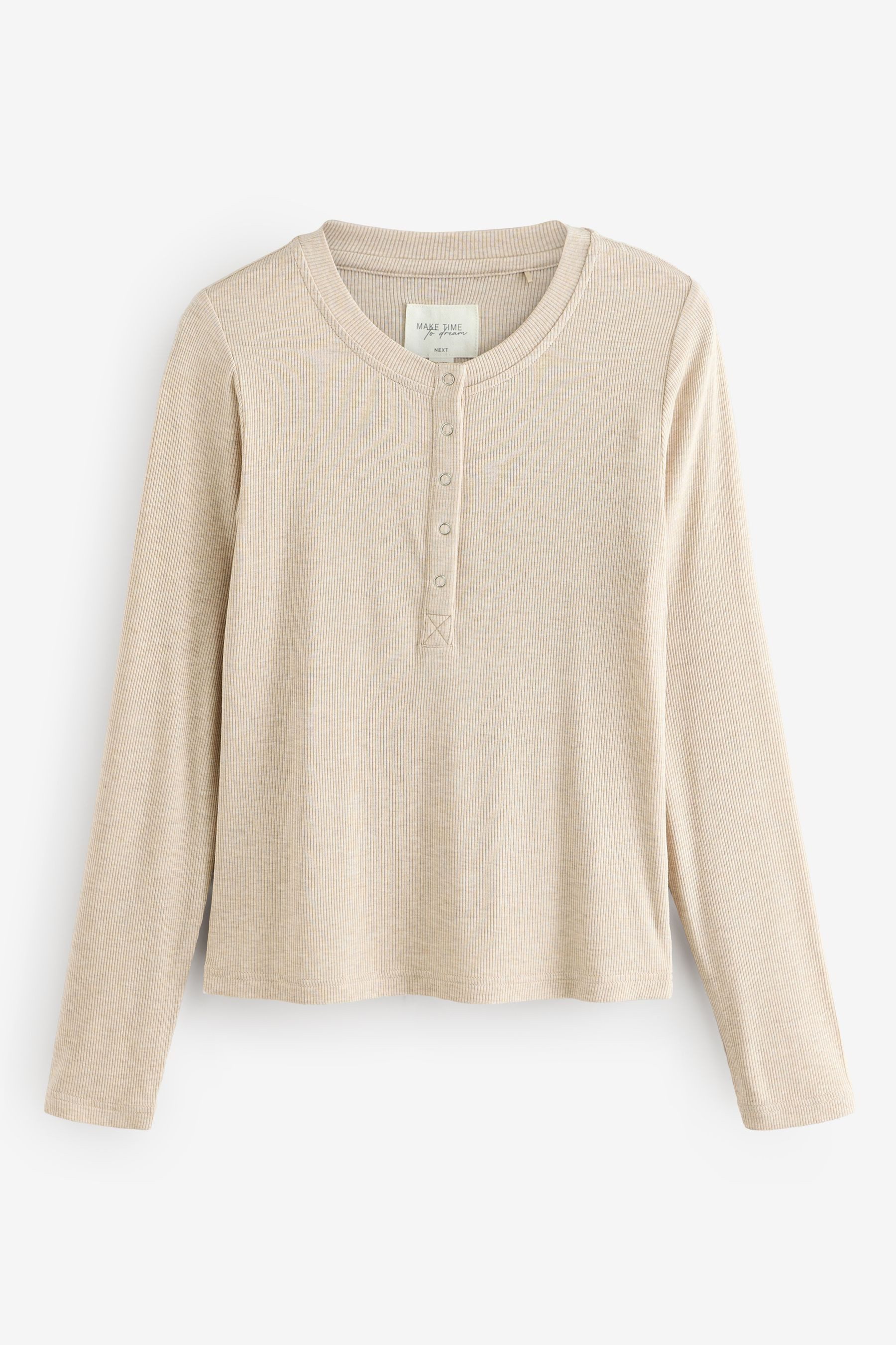 Next Pyjama Gerippter Langarm-Pyjama (2 tlg)