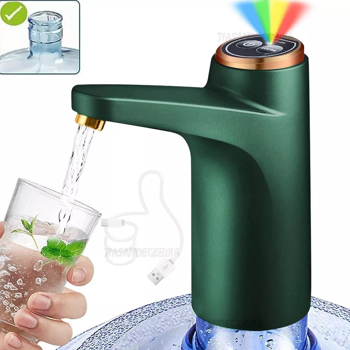 Avisto Wasserkocher Automatischer Wasserspender Tragbare Trinkwasserpumpe mit USB