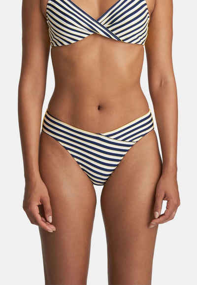 Marie Jo Bikini-Hose »Manuela« 1 Stück, Bikini Rio slip - Streifendesign mit einfarbiger Rückseite, Blickdicht dank Futter, Sportliche Optik