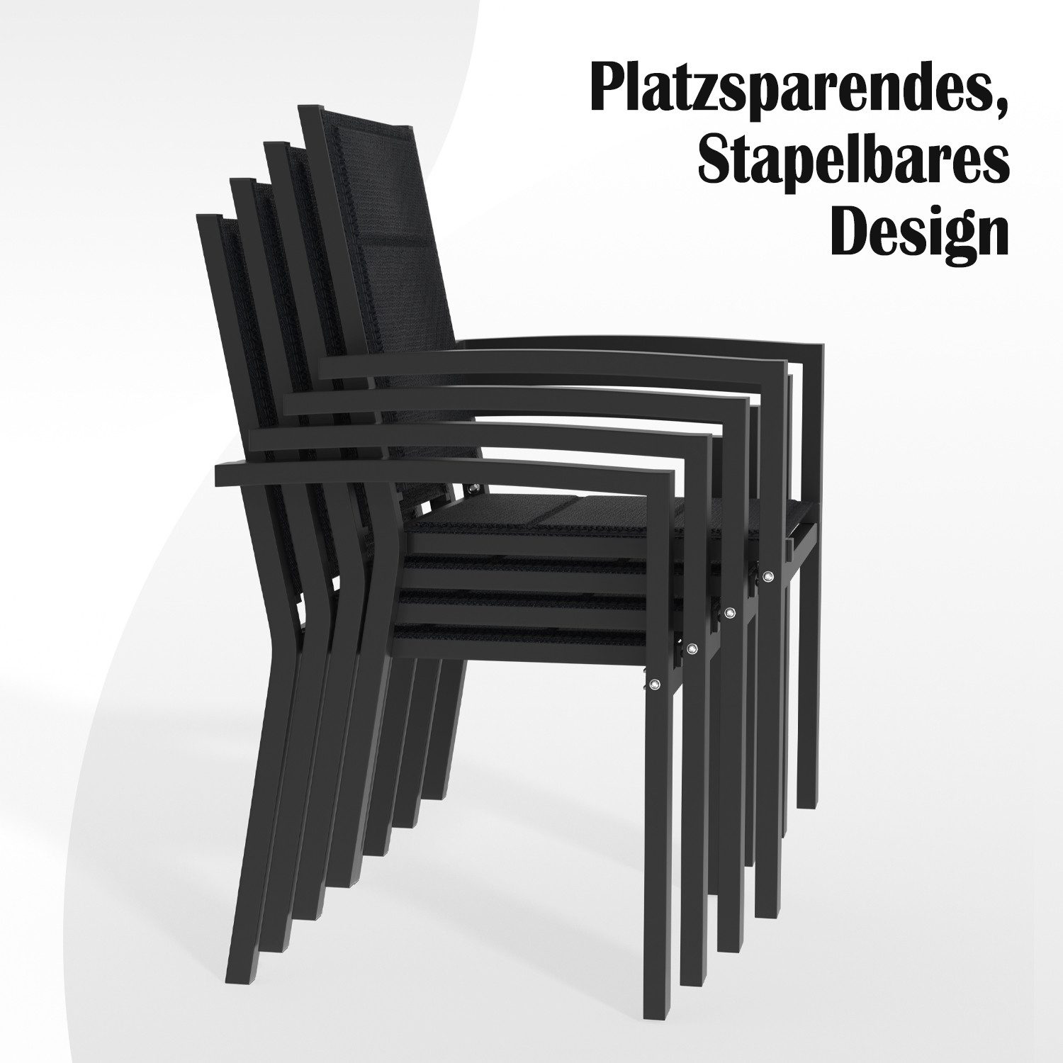 HOMALL Gartenstuhl Gartenstuhle (2er Set) Aluminium günstig online kaufen