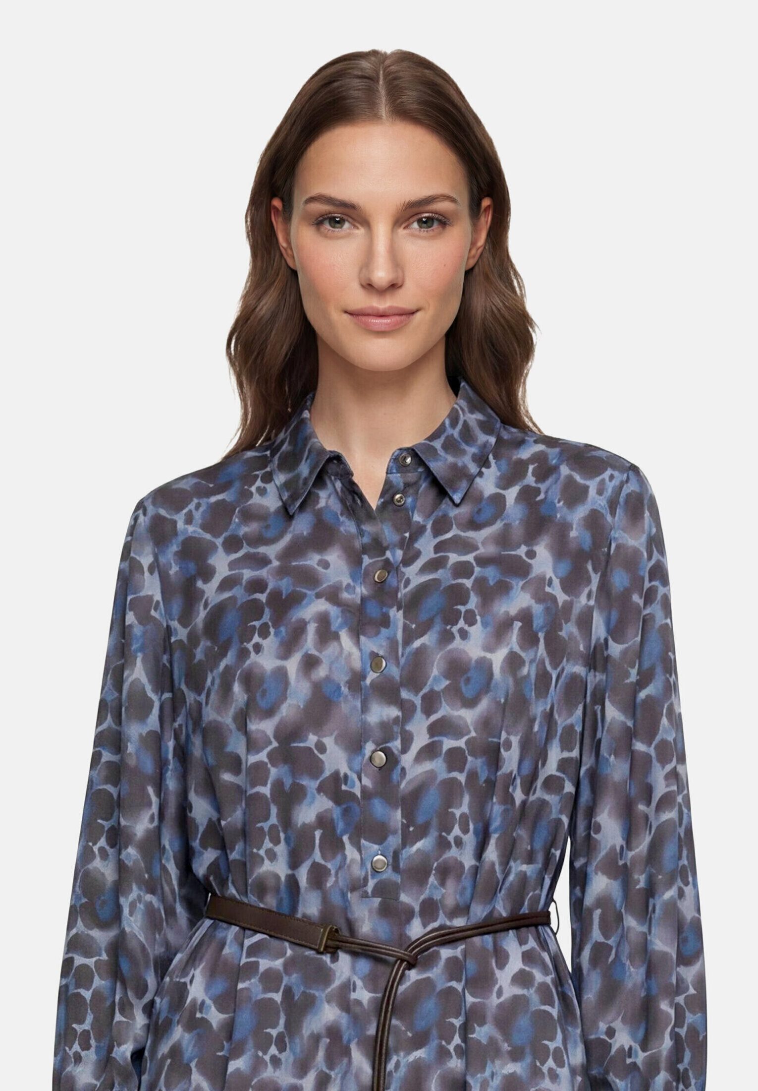 Betty Barclay Hemdblusenkleid Damen mit Bindegürtel