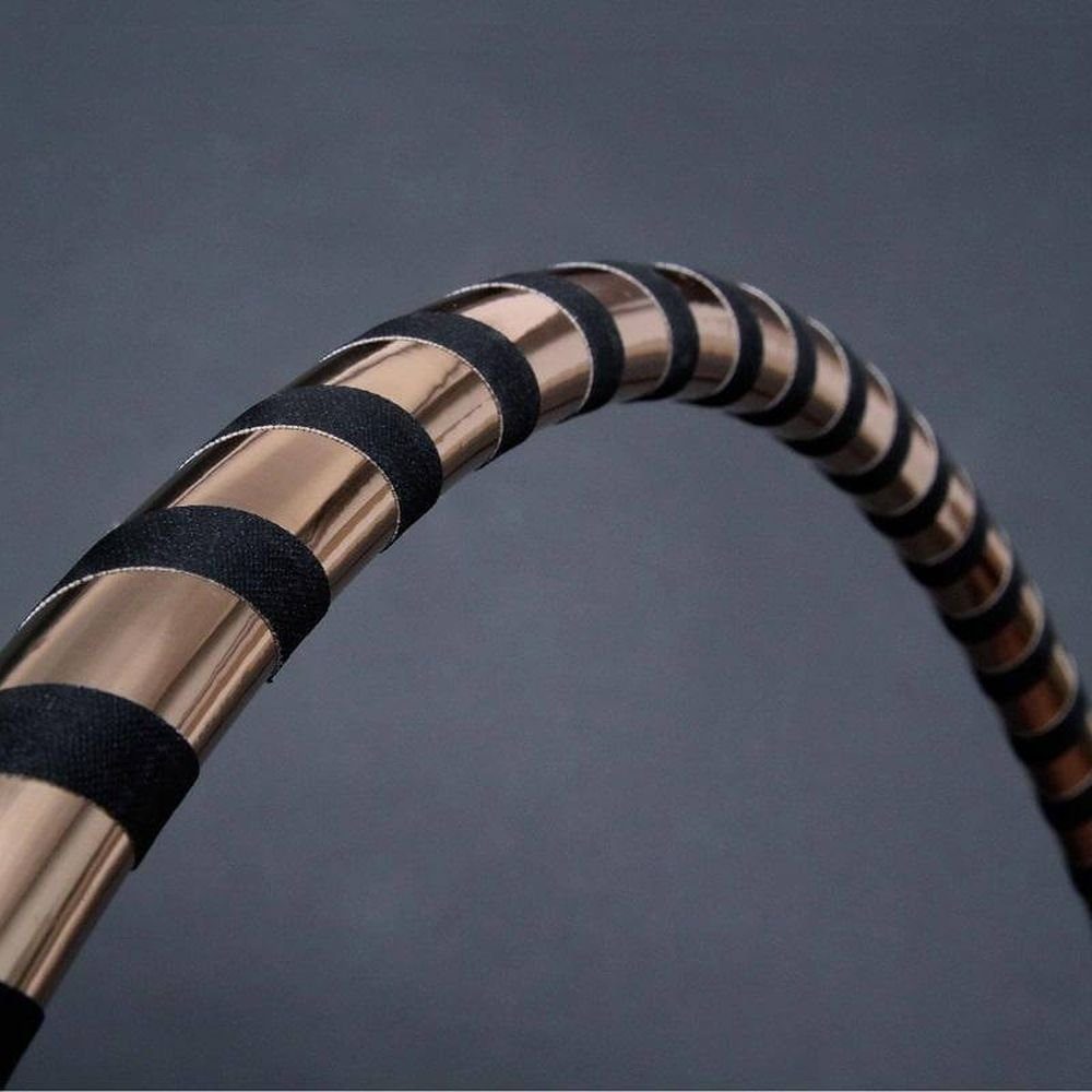 Hoopomania Hula-Hoop-Reifen Black & Gold Designer Hula Hoop, Ø100cm