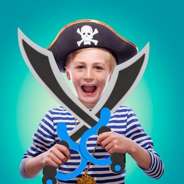 relaxdays Piraten-Kostüm 8 x Piratensäbel