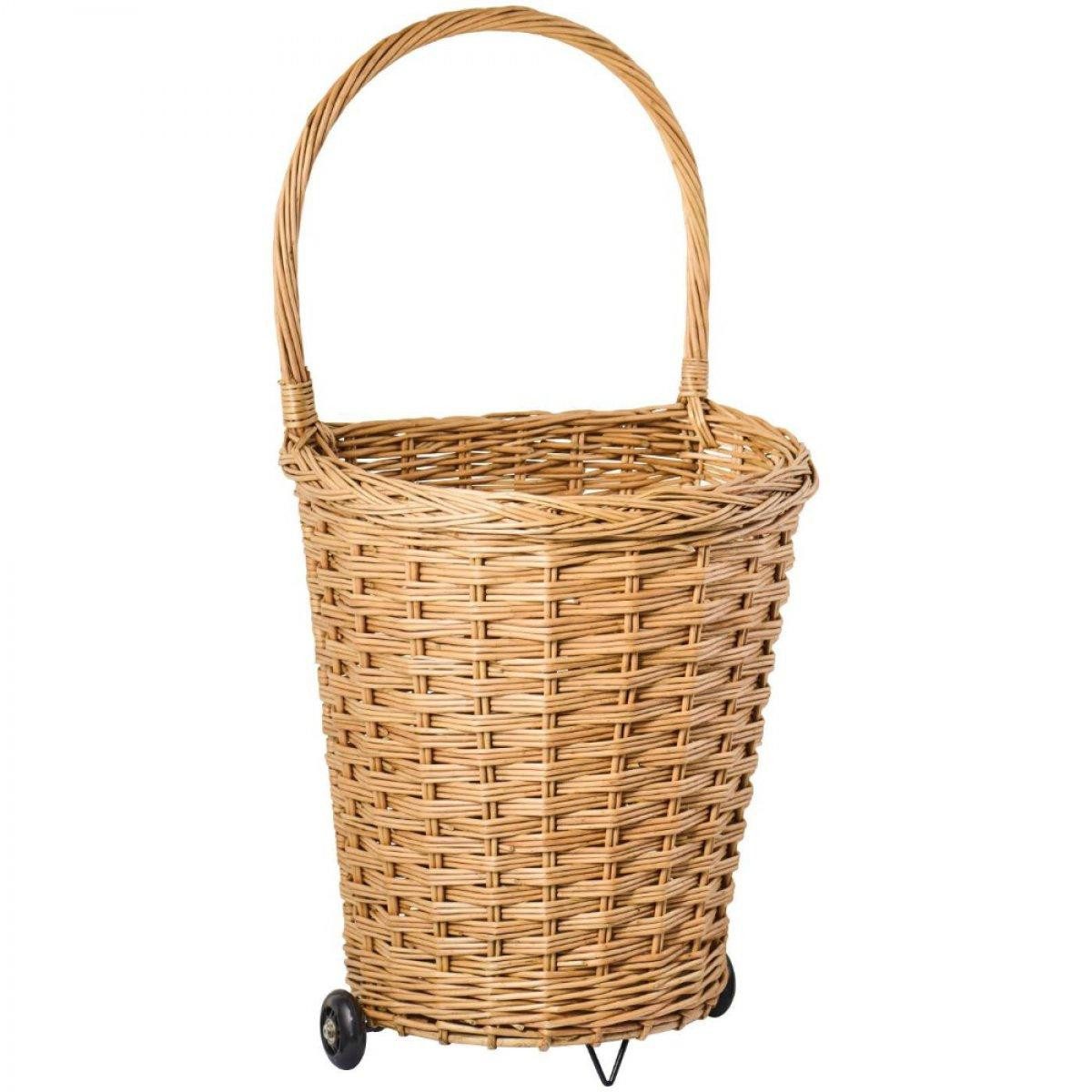Ib Laursen Einkaufskorb Ib Laursen Trolleykorb auf Rädern (32x44x88cm)
