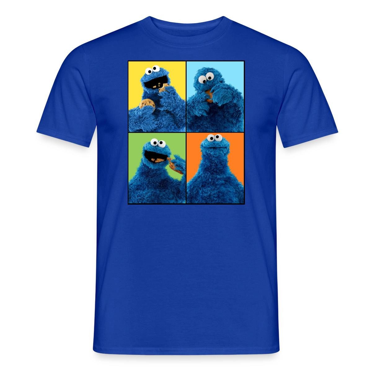 Spreadshirt T-Shirt Sesamstraße Krümelmonster Posen Männer T-Shirt (1-tlg)