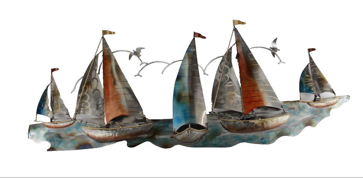 Kaufhaus le petit Wanddekoobjekt Wanddeko Schiff Metall Segelboot Maritim B günstig online kaufen