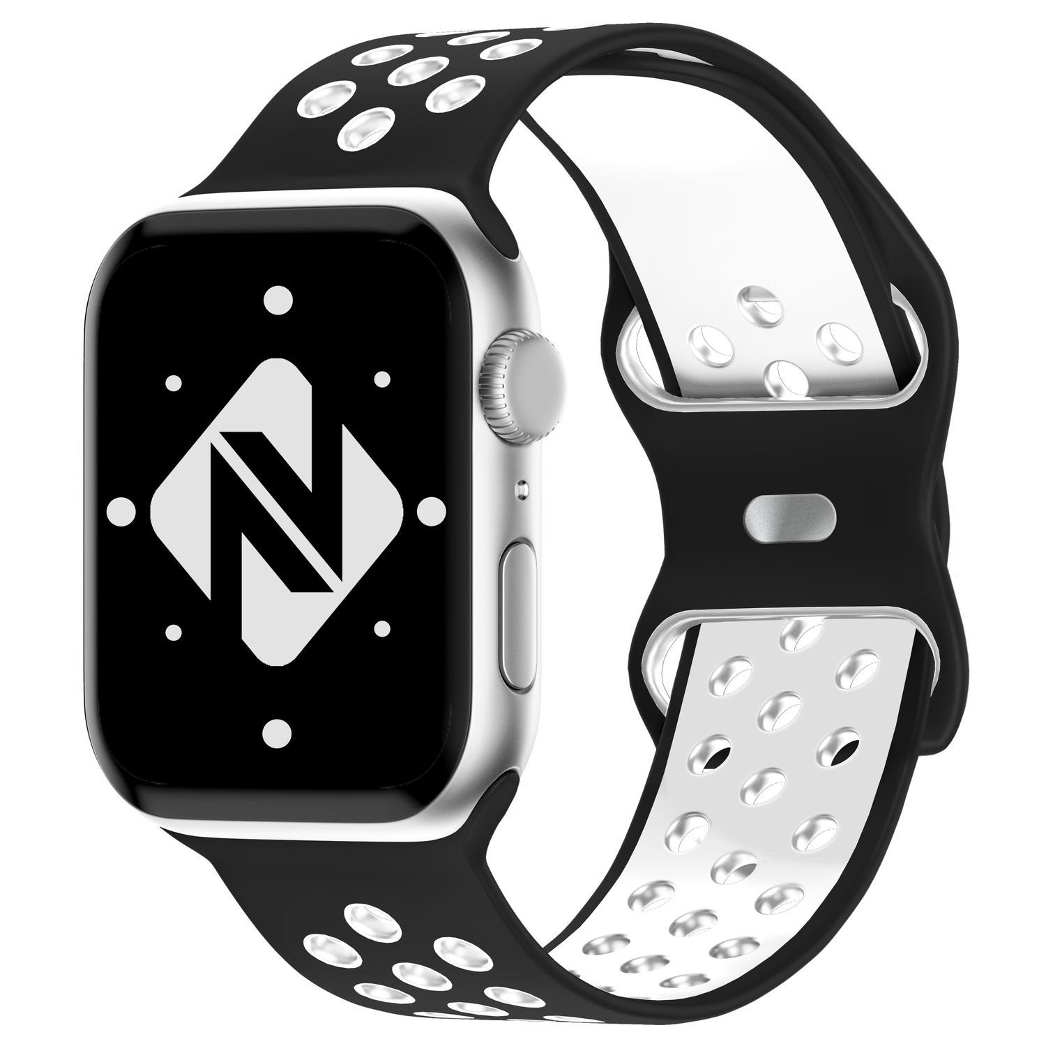 Nalia Smartwatch-Armband Apple Watch 38mm/40/41/42(Serie 10/11), Airflow Silikon Ersatzband / für Fitness Uhr / Atmungsaktive Löcher