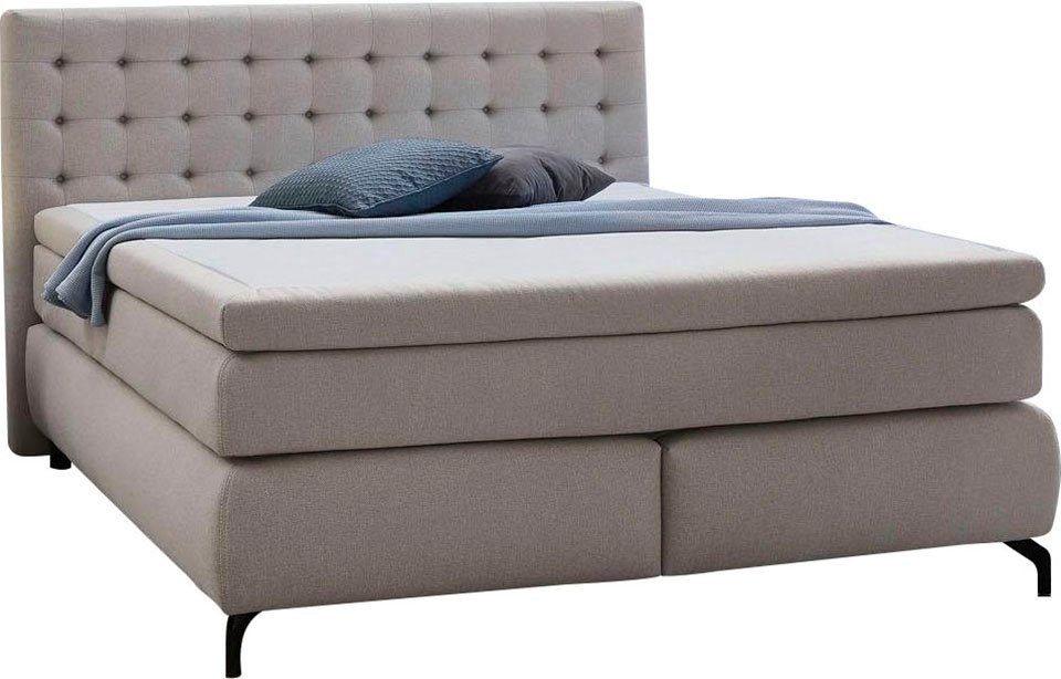 Jockenhöfer Gruppe Boxspringbett Jessica inklusive 9cm Kaltschaum-Topper, und 7-Zonen-TTFK-Matratze (H3,H3/H4 oder H4), Liegefläche 180x200cm. Reduzierter Preis € 1.549,99. Unverbindliche Preisempfehlung € 1.999,00