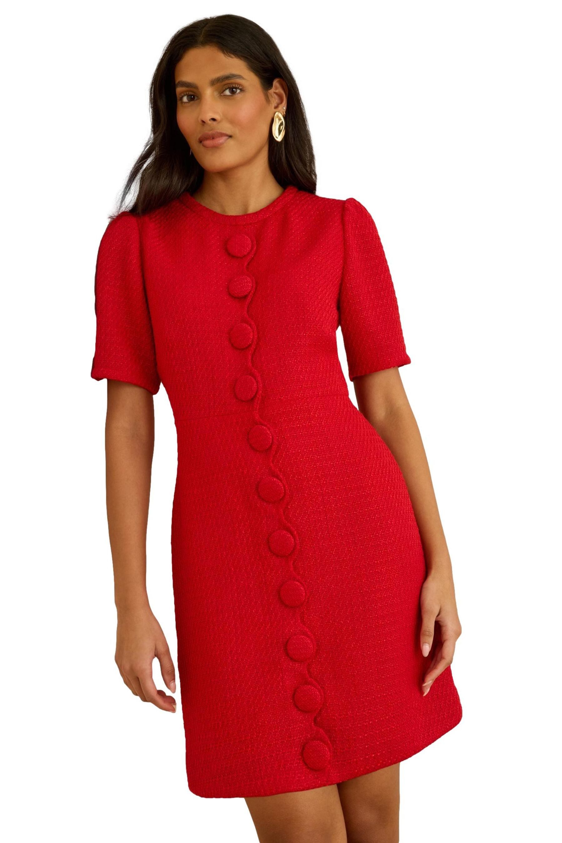 Love & Roses Minikleid Love & Roses Kurzarm-Minikleid mit Bogenkante (1-tlg günstig online kaufen