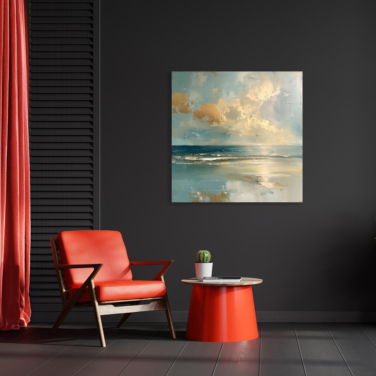 queence Acrylglasbild Ein Tag am Meer, Abstrakt, Abstrakte, Formen, Gemälde, Gewässer, Himmel, Himmelsbilder, Kunst, Meer, Meer Bilder, Sonnenaufgang (1 St), HD Premium Kunstdruck in Galeriequalität