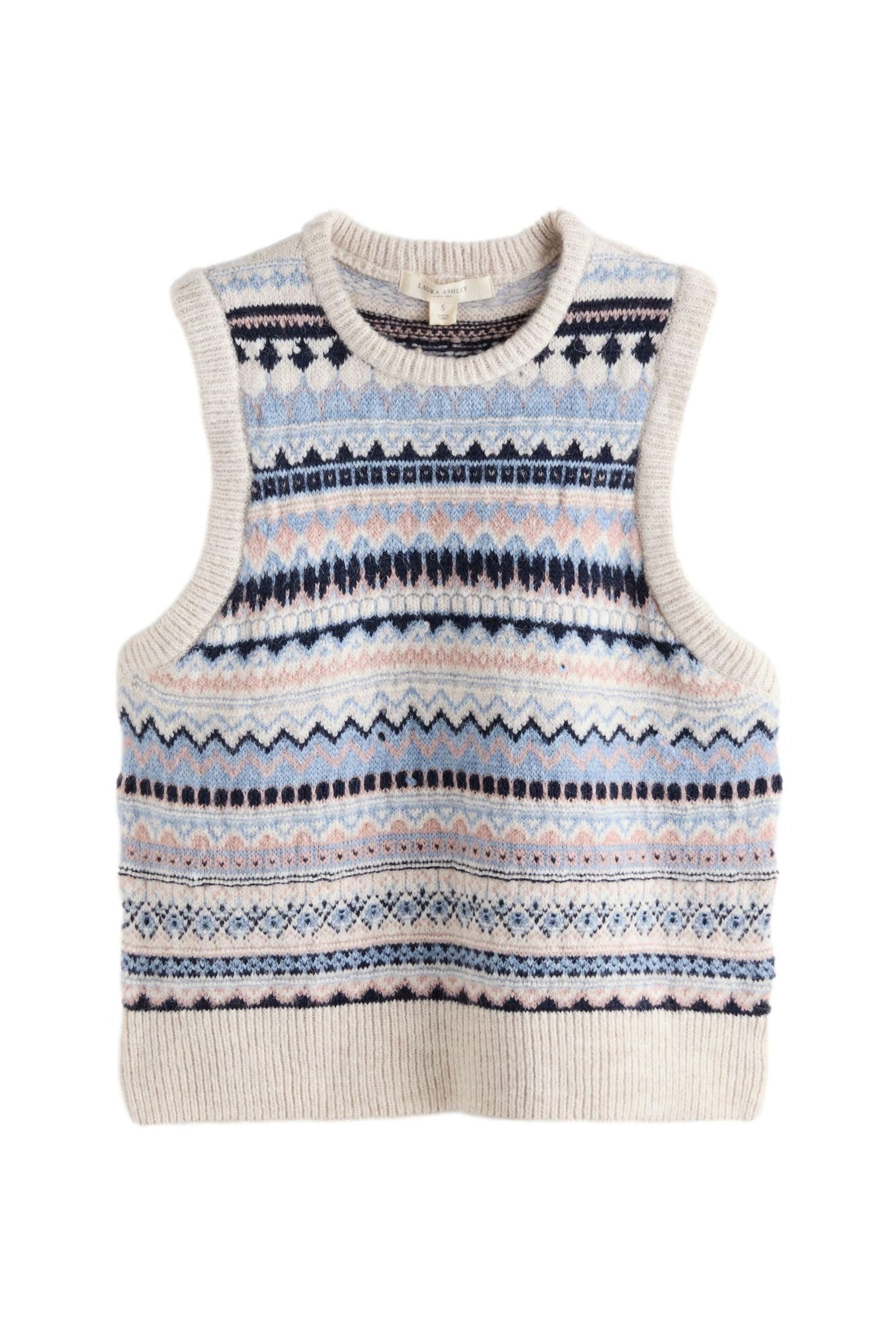 LAURA ASHLEY Stricktop Laura Ashley gestricktes Fairisle-Tanktop (1-tlg)
