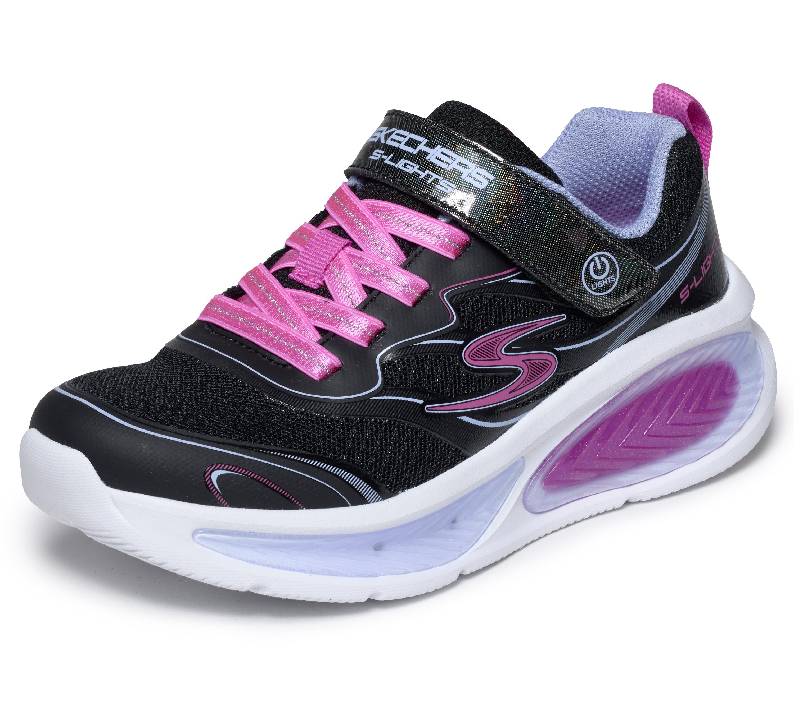 Skechers COSMIC GLOW 2.0 Blinkschuh Sneaker Blinkschuh mit Elastik-Schnürsenkeln, Größenschablone zum Download