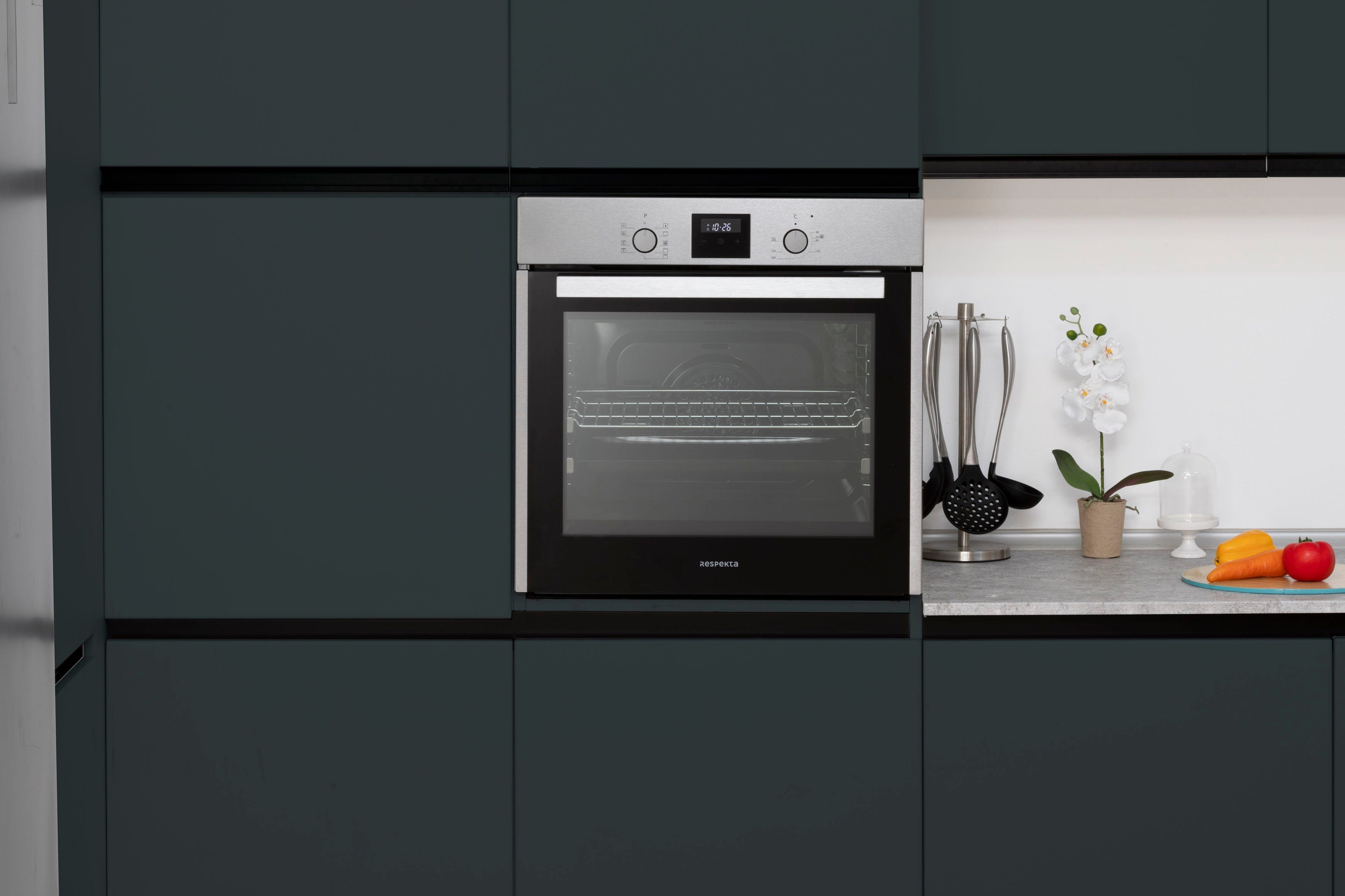 RESPEKTA Einbaubackofen AB140-33, mit 2-fach-Teleskopauszug