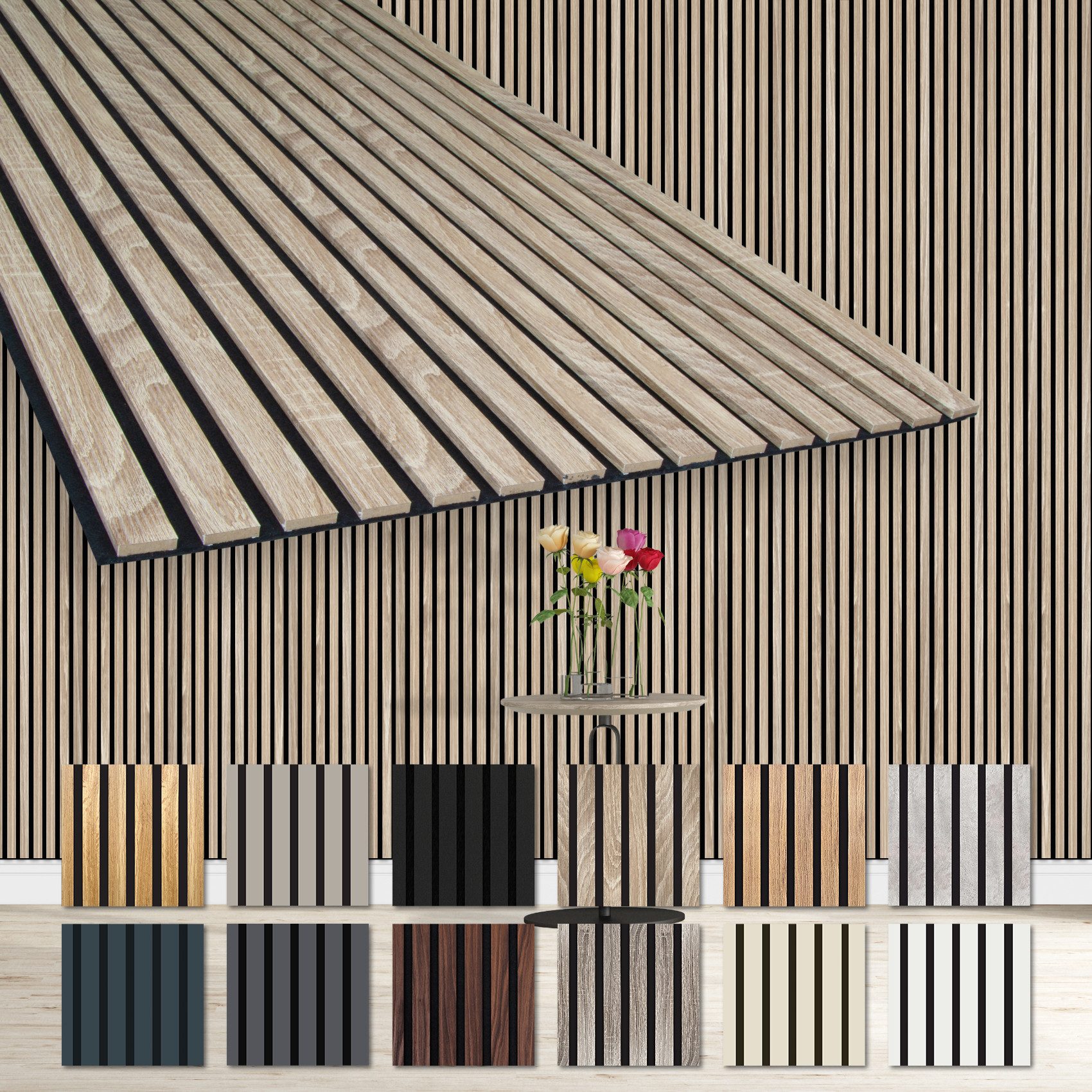 Hexim Wanddekoobjekt AP06 (Akustikpaneele 2 Stück 278x60cm Holz Comfort - f günstig online kaufen