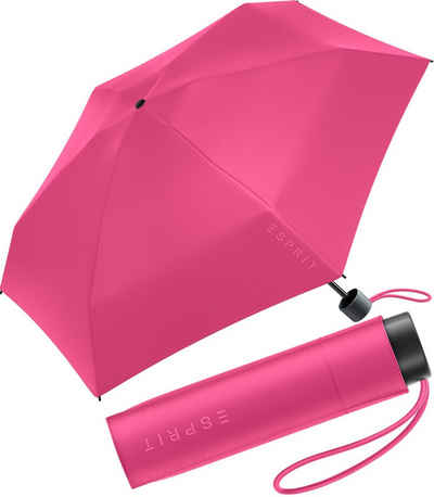 Esprit Stockregenschirm Damen Super Mini Regenschirm Petito HW 2023, in den neuen Trendfarben - magenta